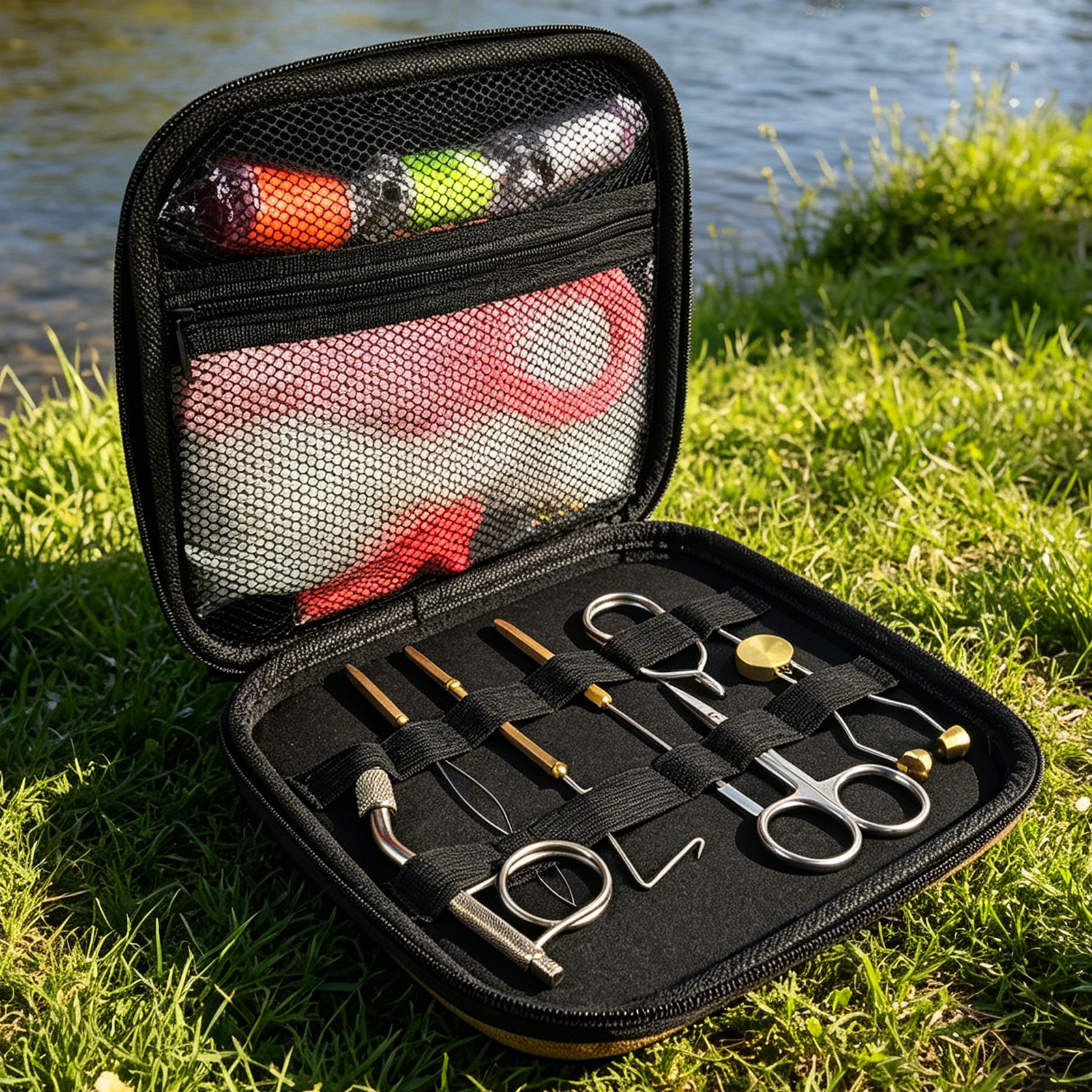 FREE FISHER 135pcs/Lot Fly Fishing Tying Tools Kit,Tying Flies Holder,Whip Finisher Bobin Scissors,Materials Threader Knotter