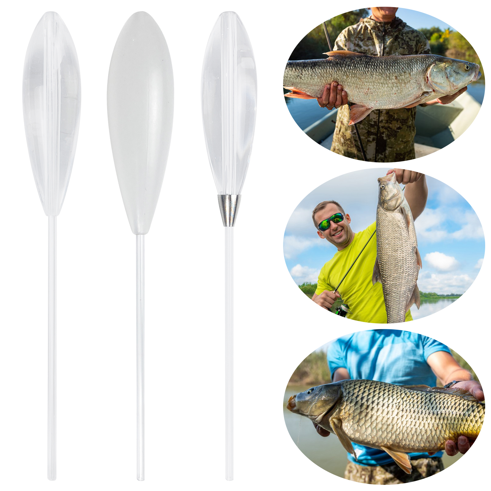 FREE FISHER 25-29pcs Fishing Floats Set 8-20g Throwing Upward Bobber Acrylic Long Casting Fishing Buoy Space Beans Swivels Kit for Carp Bass