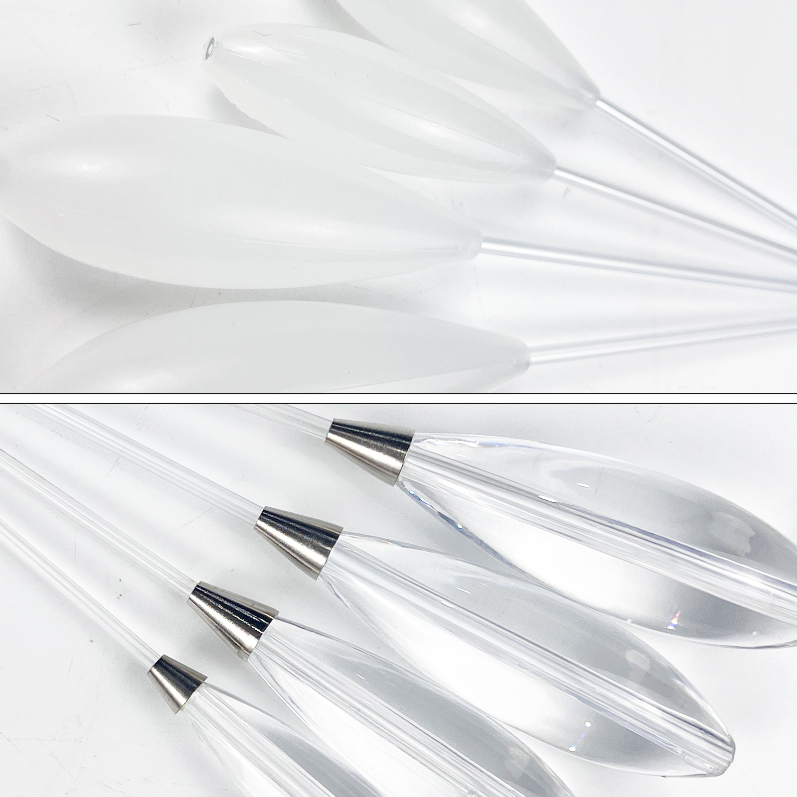 FREE FISHER 25-29pcs Fishing Floats Set 8-20g Throwing Upward Bobber Acrylic Long Casting Fishing Buoy Space Beans Swivels Kit for Carp Bass