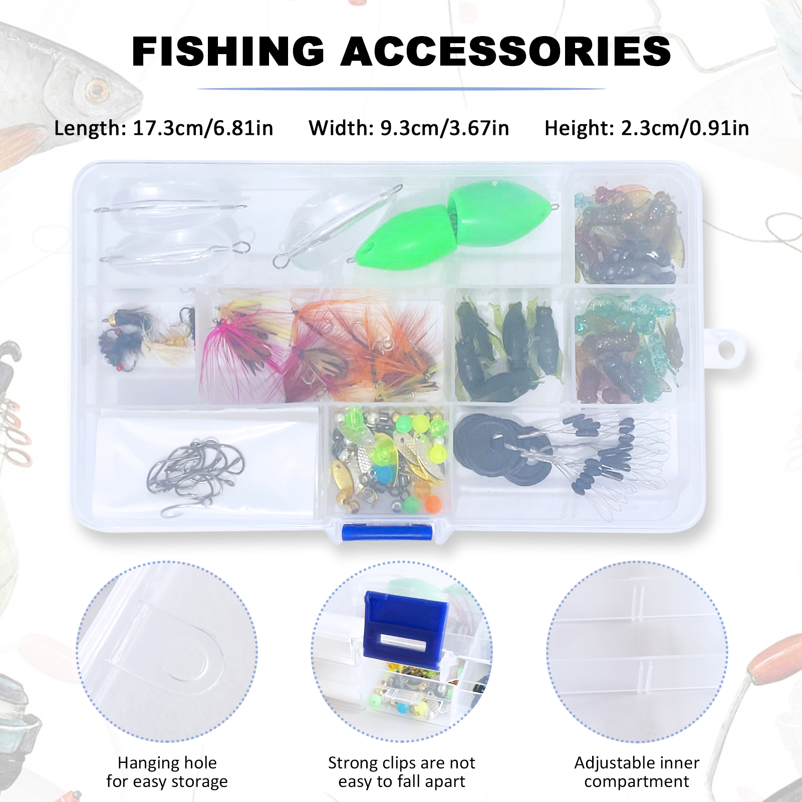 FREE FISHER 130pcs Fly Fishing Kit Bionic Fishing Fly Baits Throwing Aids with Flies Swivels Hooks Space Beans Metal Sequins for Freshwater