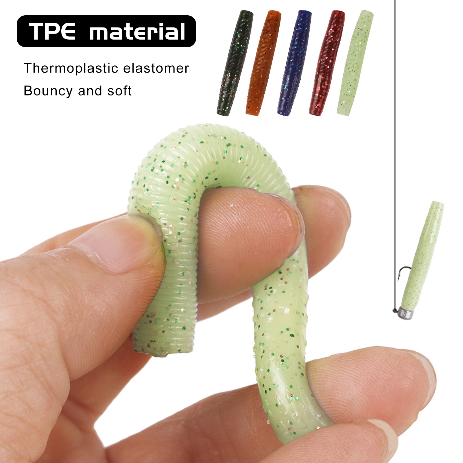 FREE FISHER 71pcs/Lot Fishing Soft Worms Lures with Ned Rigs Mushroom Jig Head Fishing Finesse Shroom Soft Stickbaits Bass Fishing Tackle Box