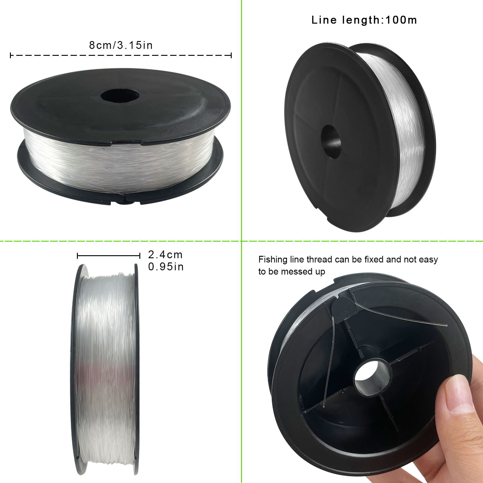 FREE FISHER 142pcs/Lot Sea Fishing Hooks Set DIY Fishing Accessory Swivels Beads Copper Tube 100m Nylong Line High Carbon Steel No Eye Big Hooks