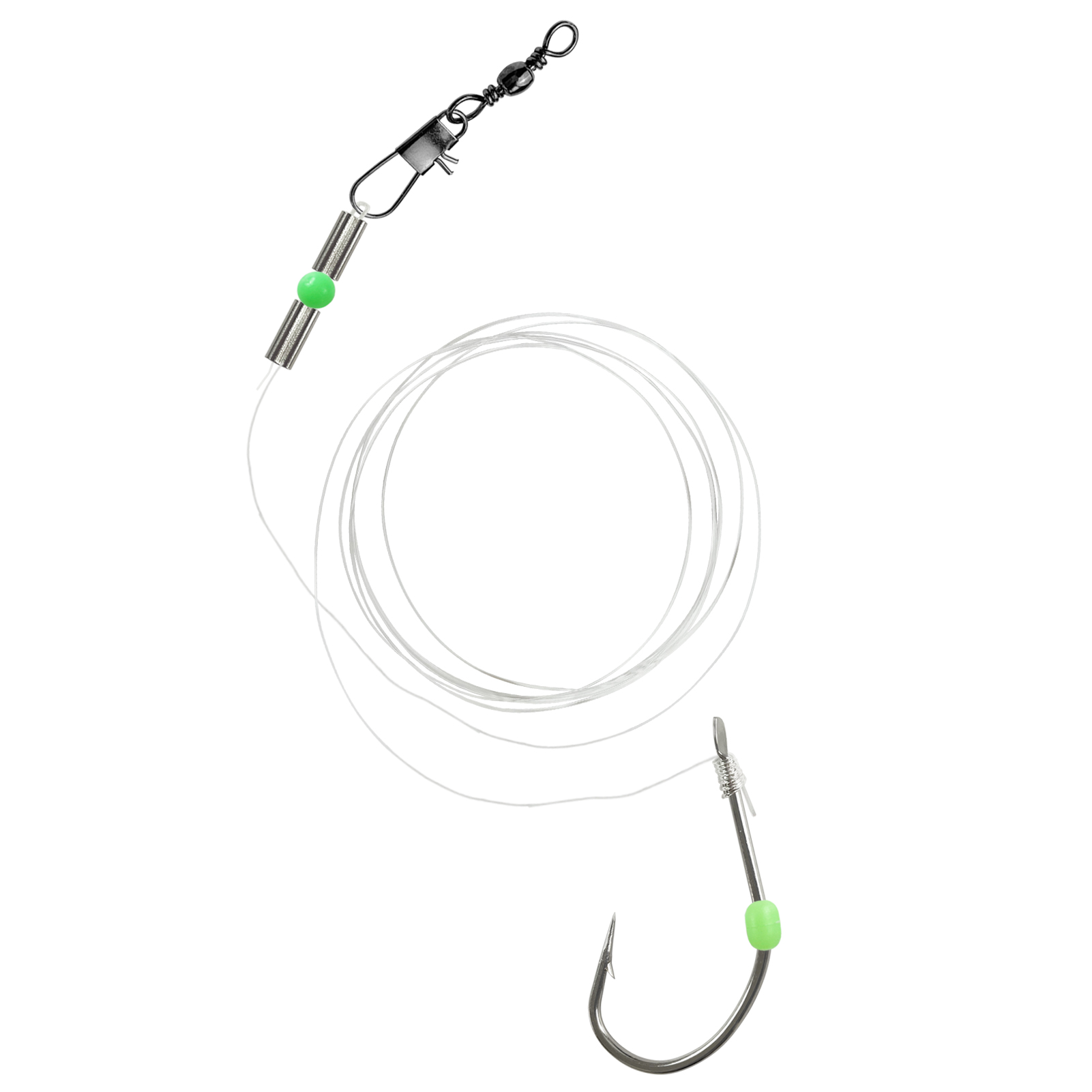 FREE FISHER 142pcs/Lot Sea Fishing Hooks Set DIY Fishing Accessory Swivels Beads Copper Tube 100m Nylong Line High Carbon Steel No Eye Big Hooks