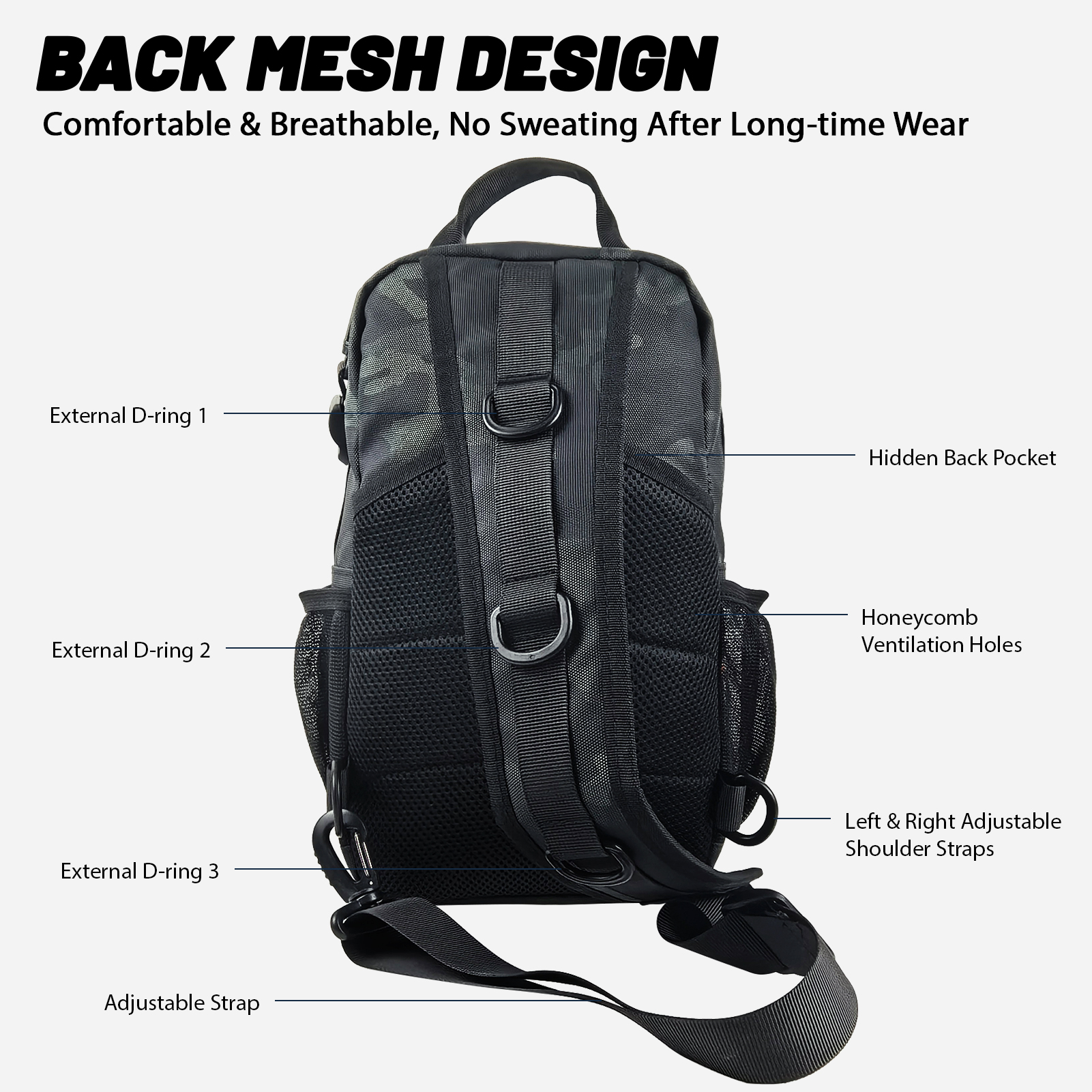 FREE FISHER Fishing Shoulder Bag,Multi-Pocket Backpack,Waterproof Outdoor Hiking Camping Storage Pack with Rod Holder Handbags