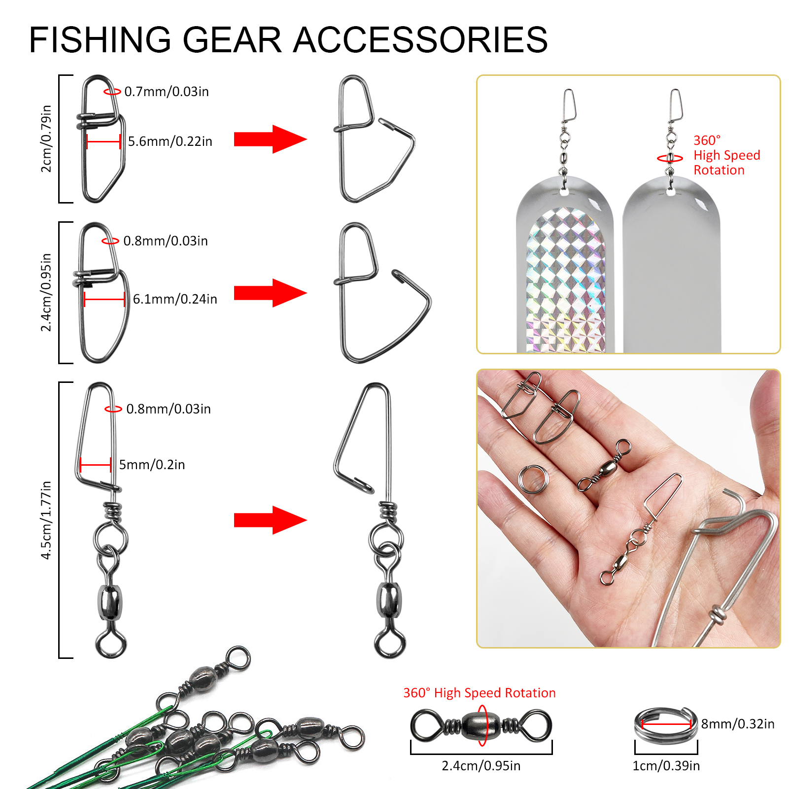 FREE FISHER 63pcs Sea Fishing Flashers,Fishing Diver Plate 11.7cm 26g Salmon Fishing Dodger Flasher,Rotating Metal Long Casting Trolling Lure Kit