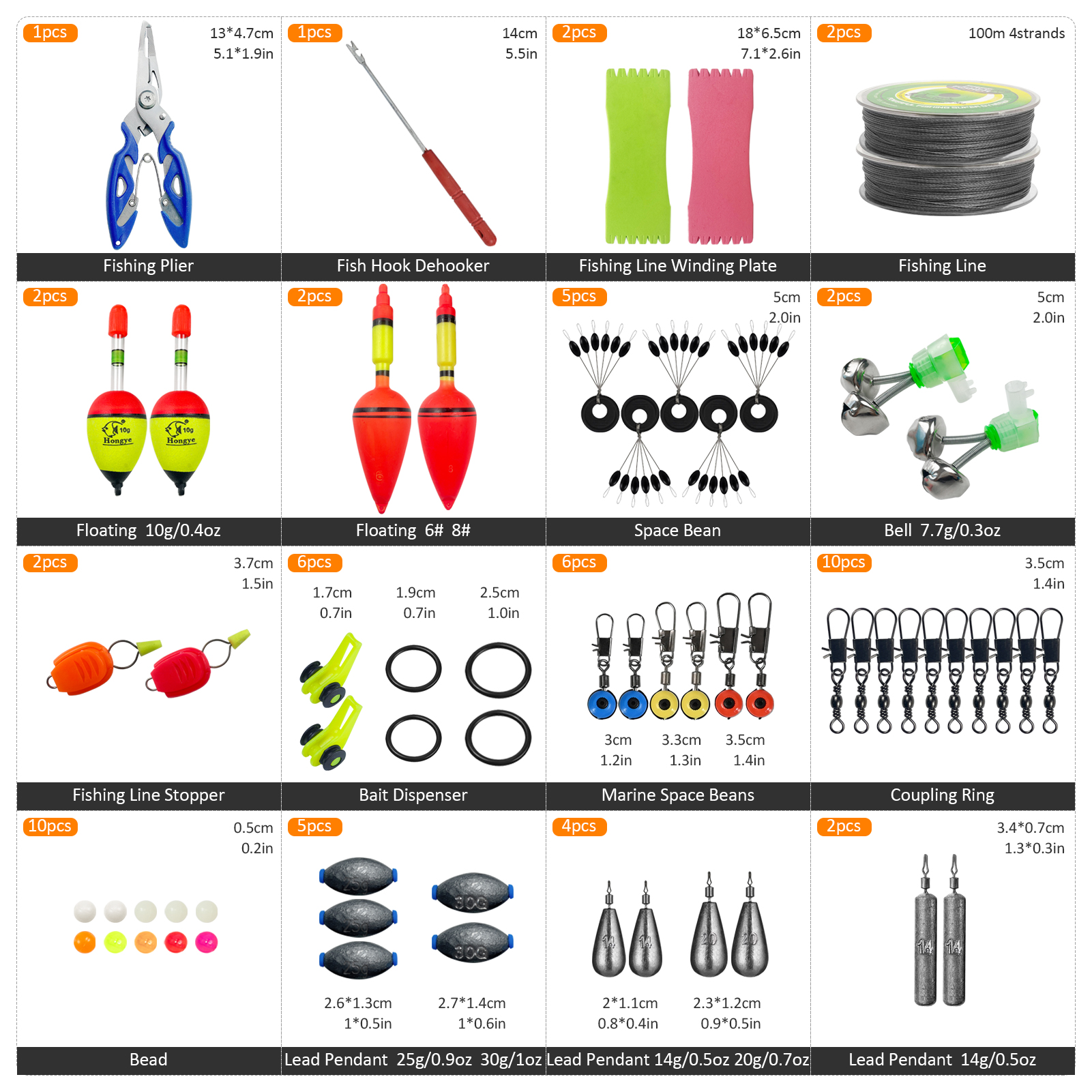 FREE FISHER 141pcs/Lot Baitcasting Reel Set,Rig Baits,Sinkers Swivels,Fishing Accessories Box,Floats PE Braid Line Soft Lures for Bass Perch