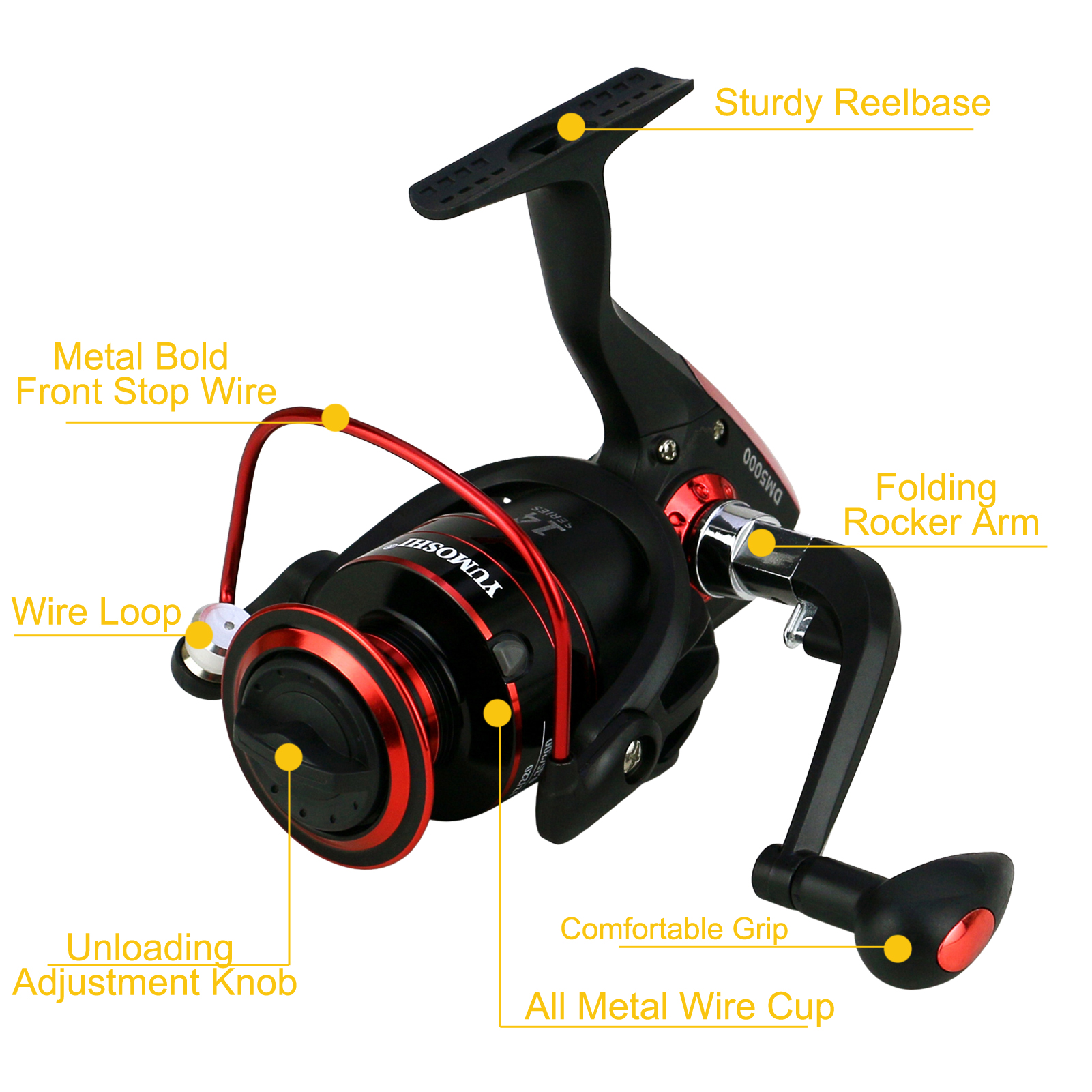 FREE FISHER 141pcs/Lot Baitcasting Reel Set,Rig Baits,Sinkers Swivels,Fishing Accessories Box,Floats PE Braid Line Soft Lures for Bass Perch