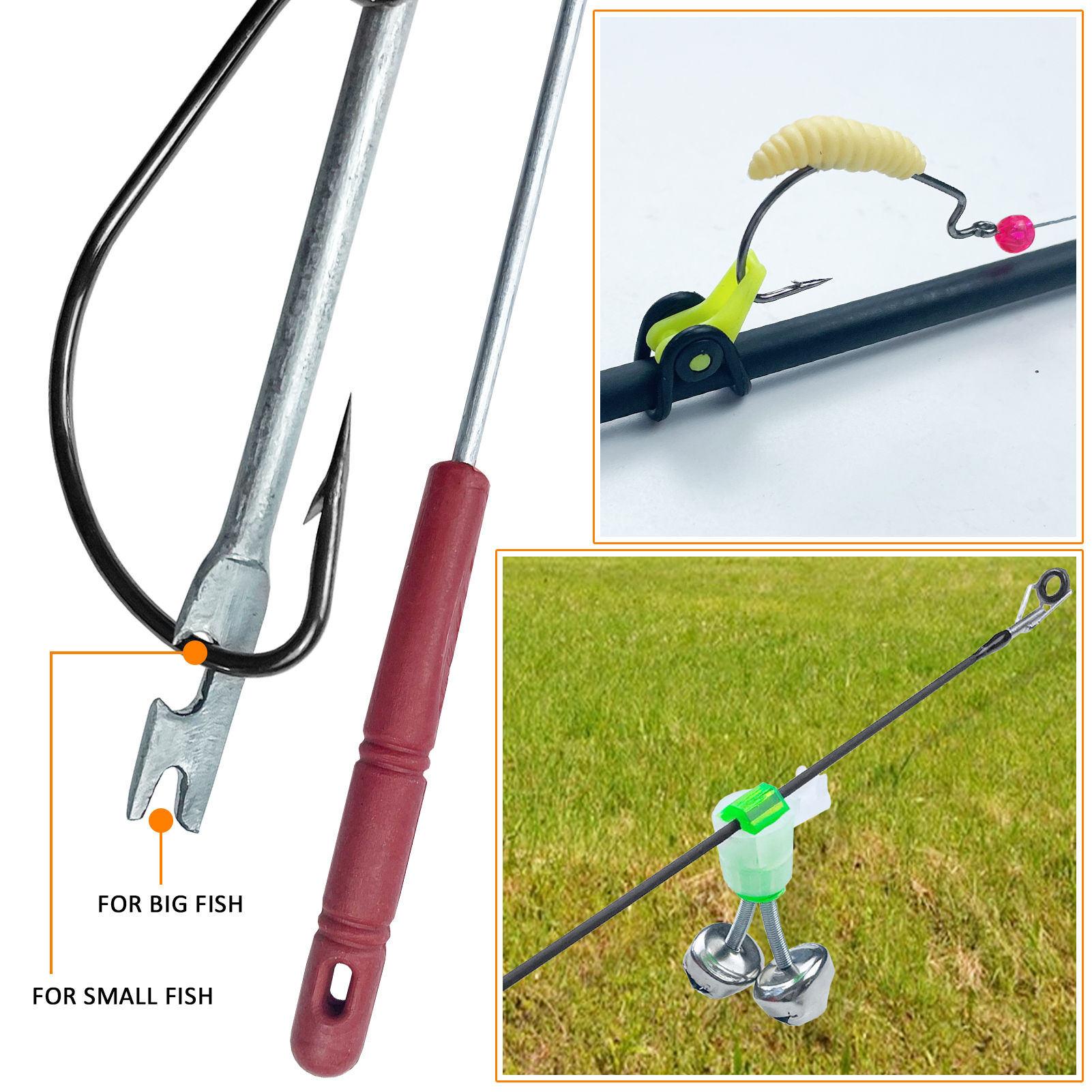 FREE FISHER 141pcs/Lot Baitcasting Reel Set,Rig Baits,Sinkers Swivels,Fishing Accessories Box,Floats PE Braid Line Soft Lures for Bass Perch