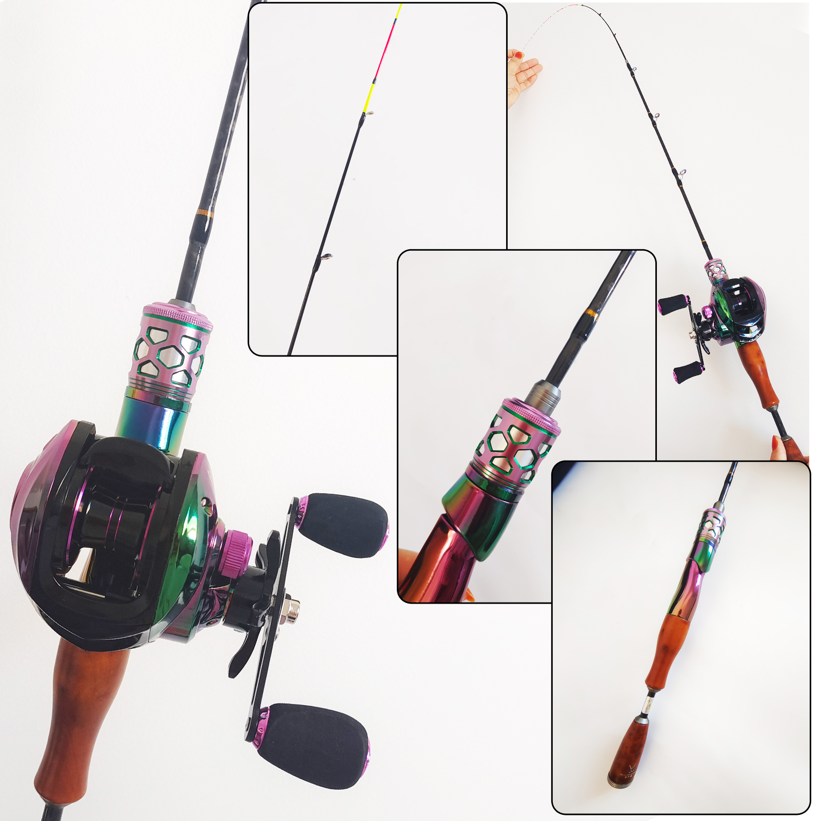 FREE FISHER 134pcs/Lot Fishing Rod Reel Combo,Ultralight 3-Section,Glass Fiber 1.13m Mini Travel Rod,Baitcasting Reel 7.2:1,Flies Lure,Fishing Gear Pack
