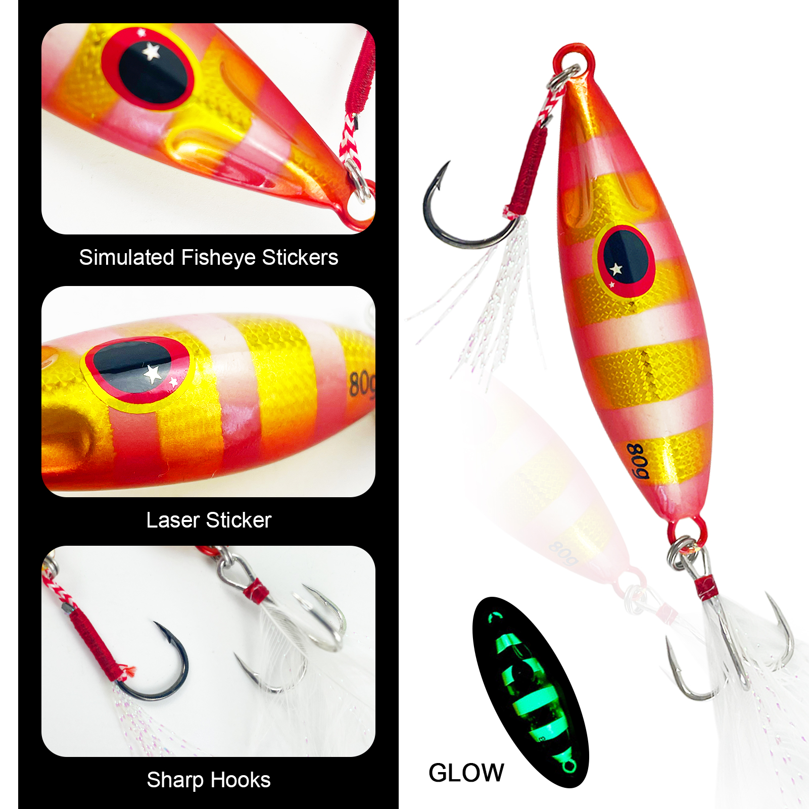 FREE FISHER Sea Fishing Metal Jig Lures,Sinking Metal Spoons Micro Jigging Bait,Mixed Vertical Artificial Lures,Deep Sea Casting Swimbaits