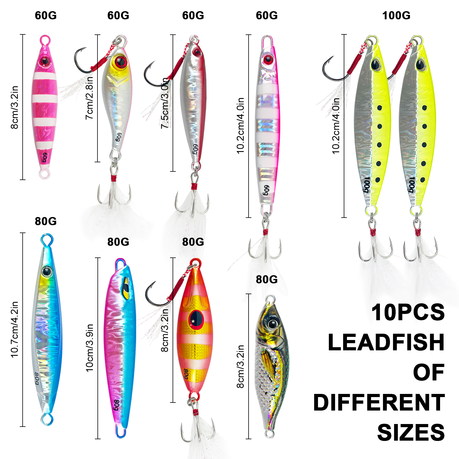 FREE FISHER Sea Fishing Metal Jig Lures,Sinking Metal Spoons Micro Jigging Bait,Mixed Vertical Artificial Lures,Deep Sea Casting Swimbaits