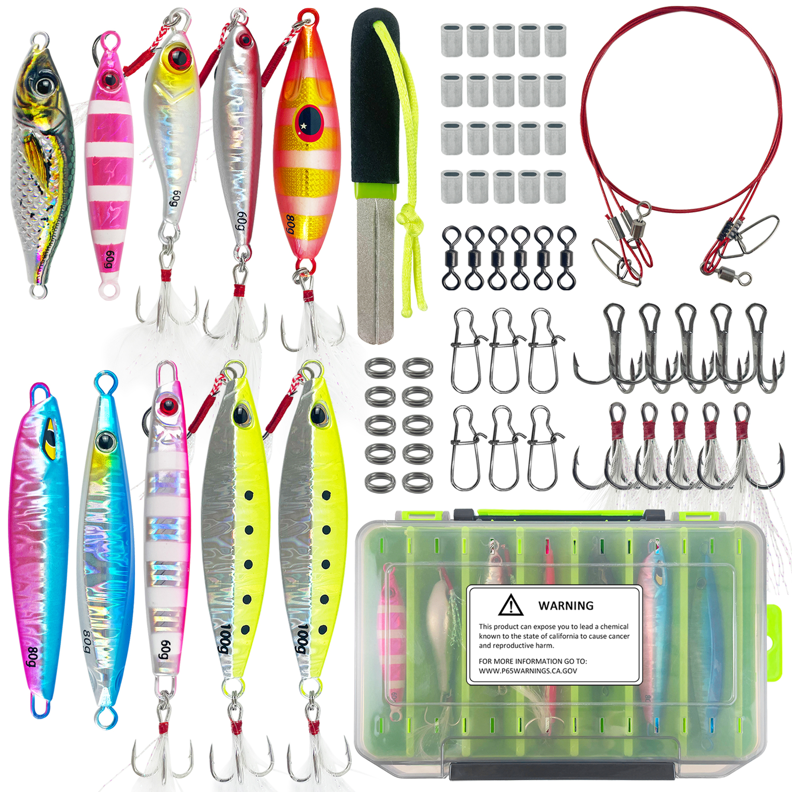 FREE FISHER Sea Fishing Metal Jig Lures,Sinking Metal Spoons Micro Jigging Bait,Mixed Vertical Artificial Lures,Deep Sea Casting Swimbaits