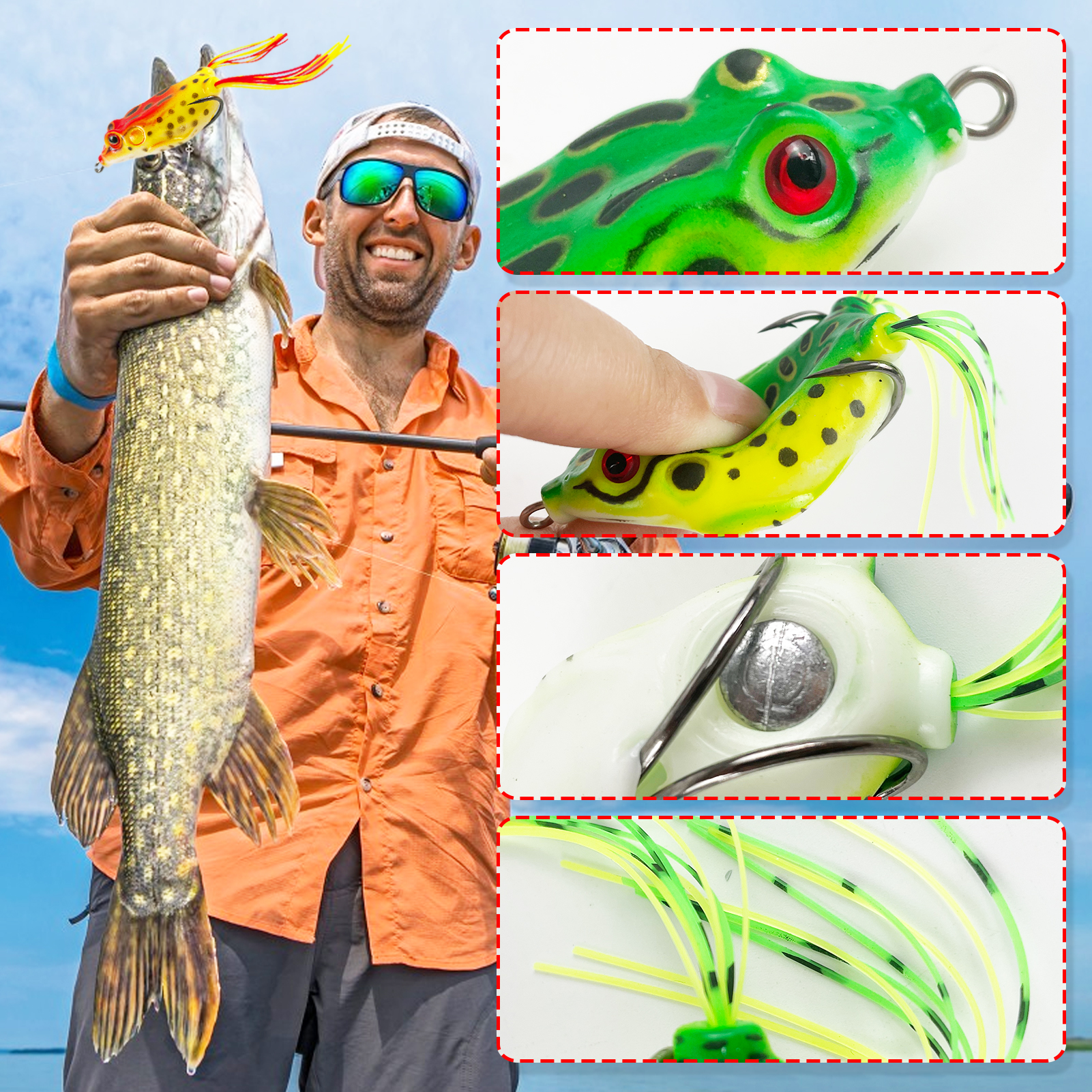 FREE FISHER Bass Fishing Kit,158pcs/Lot Fishing Lures Set with Box,Soft Worms Hard Baits,Mixed Swimbait,Sinkers Snap Accessories