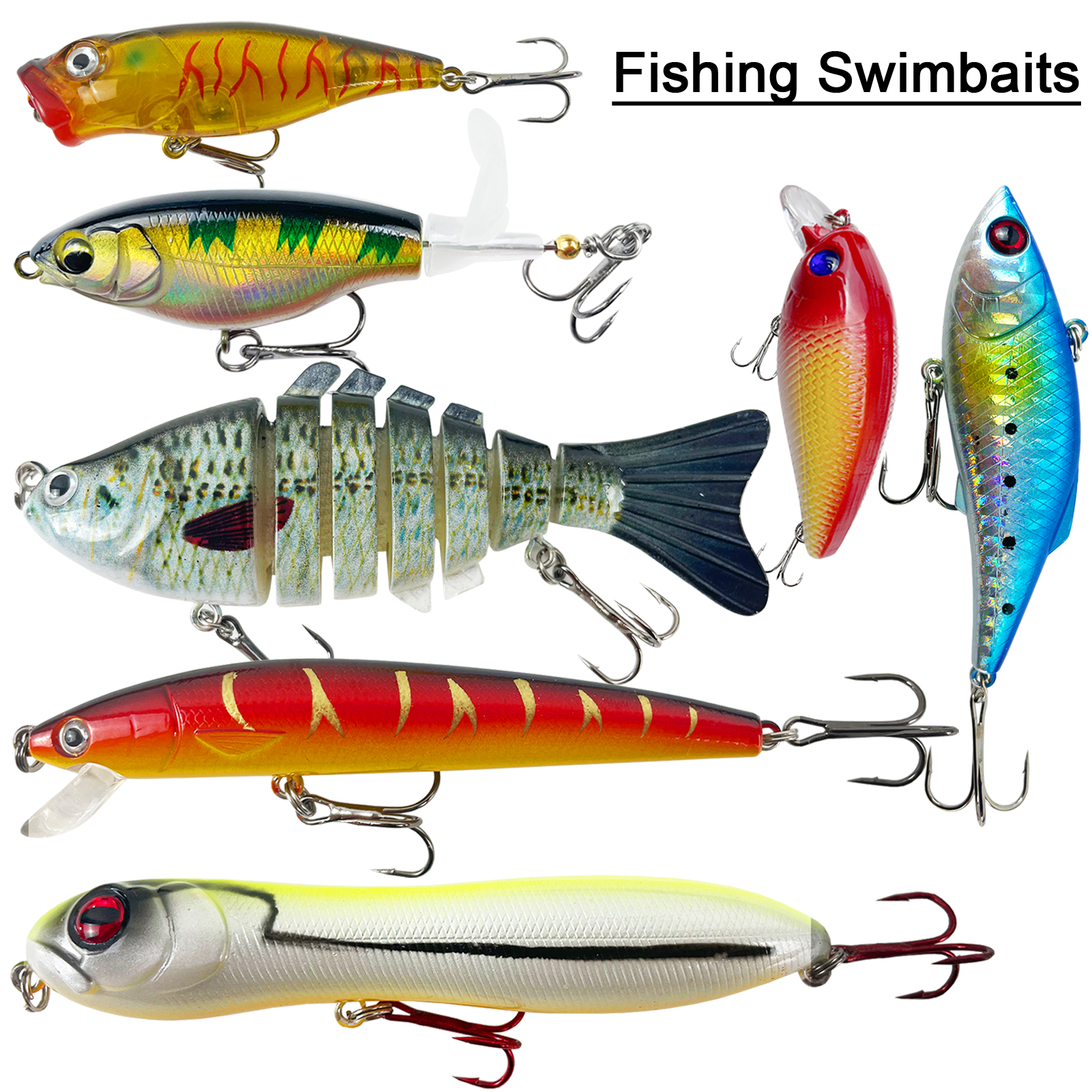 FREE FISHER Bass Lures Kit,165pcs/Box Soft Worms Sea Urchin Bait,Mixed Swimbait Fishing Weights Ned Hooks Jerkbaits Forgs Set