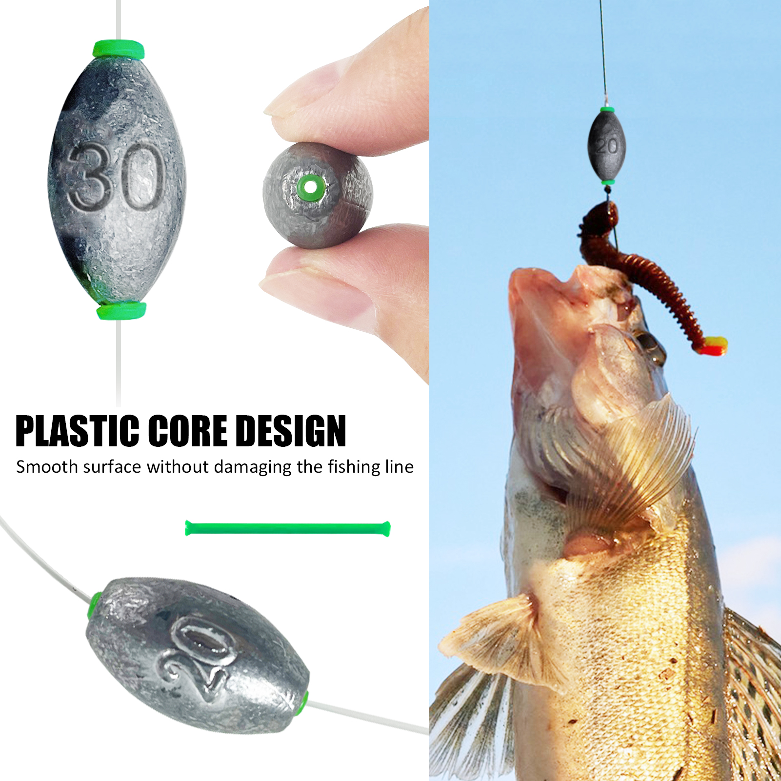 FREE FISHER 186pcs/Box Fishing Sinker Rigs Kit,DIY Bottom Fishing Weight Rig Baits,Saltwater Steel Leader Line with Accessories