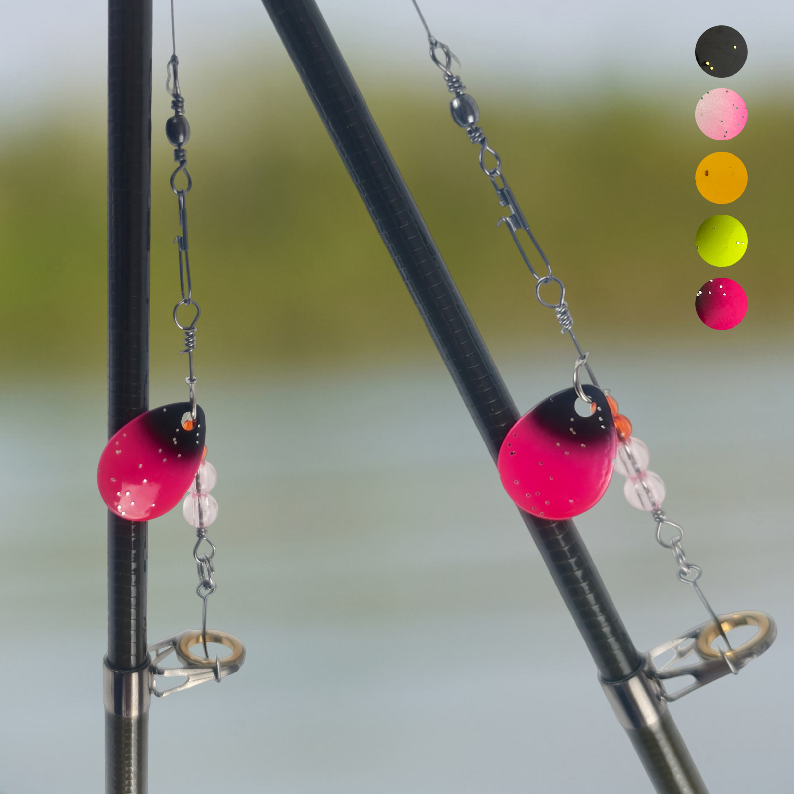 FREE FISHER Trout Spinnerbaits Kit,10pcs Fishing Metal Spoon Lures,6.5cm/2.56in 2/0.07oz Colorful Spinners,Mixed Sequins Baits for Bass/Pike