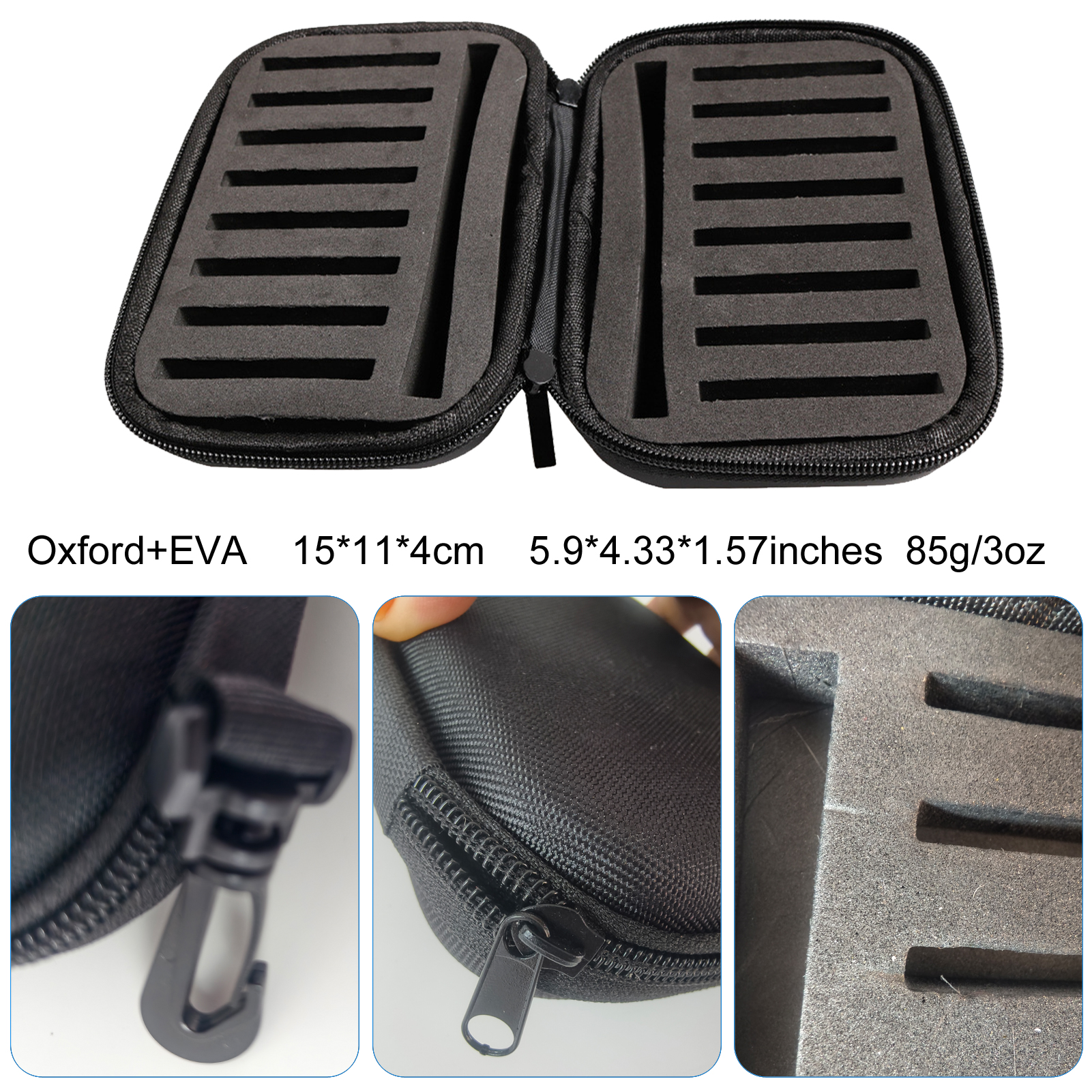 FREE FISHER 16pcs/Pack Fishing Spinnerbaits,3g Metal Composite Spoon Lures,EVA Storage Case,Trout Bass Pike Sequin Spinner Baits