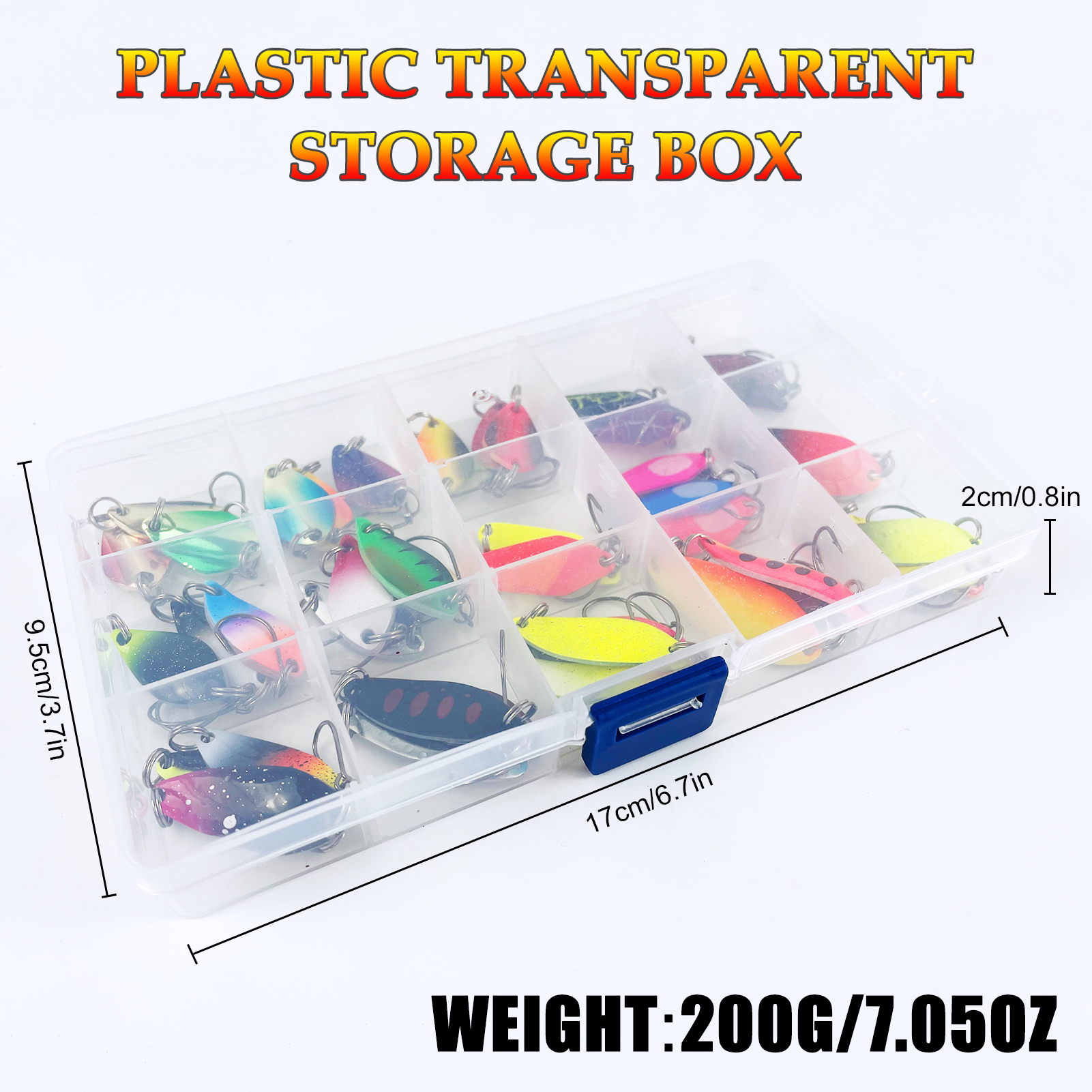 FREE FISHER 43pcs/Lot Fishing Spoon Lures with Box,Mixed Metal Spoon Spinner Trout Bait,Wobbler Casting Jigging Perch Bass Fishing Tackle