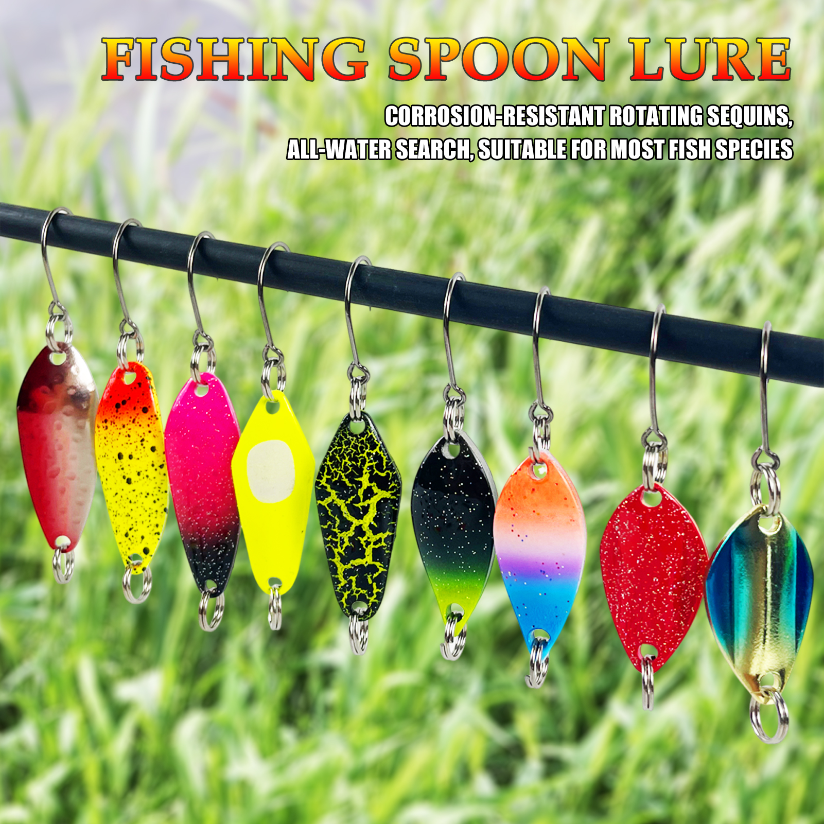 FREE FISHER 43pcs/Lot Fishing Spoon Lures with Box,Mixed Metal Spoon Spinner Trout Bait,Wobbler Casting Jigging Perch Bass Fishing Tackle