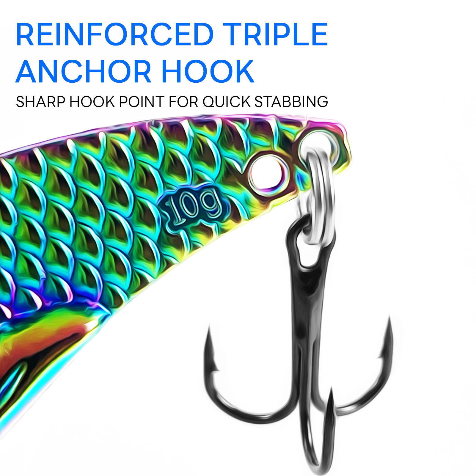 FREE FISHER Fishing VIB Lures Kit,Mixed Size 5-20g Colorful Metal Spoon Bait,Artificial Vibration Bait,Long Casting Swimbaits(Pack of 5)