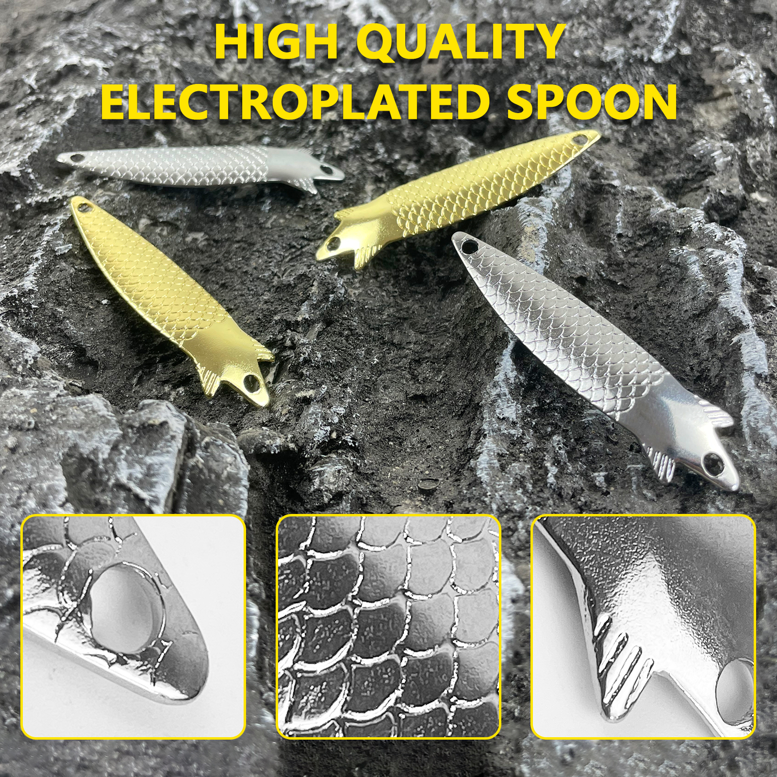 FREE FISHER 76pcs/Box Metal Sequins Fishing Spoon Lures Accessories,Spinner Blades Baits,DIY Fishing Rigs,Making Lures Supplies for Freshwater/Saltwater