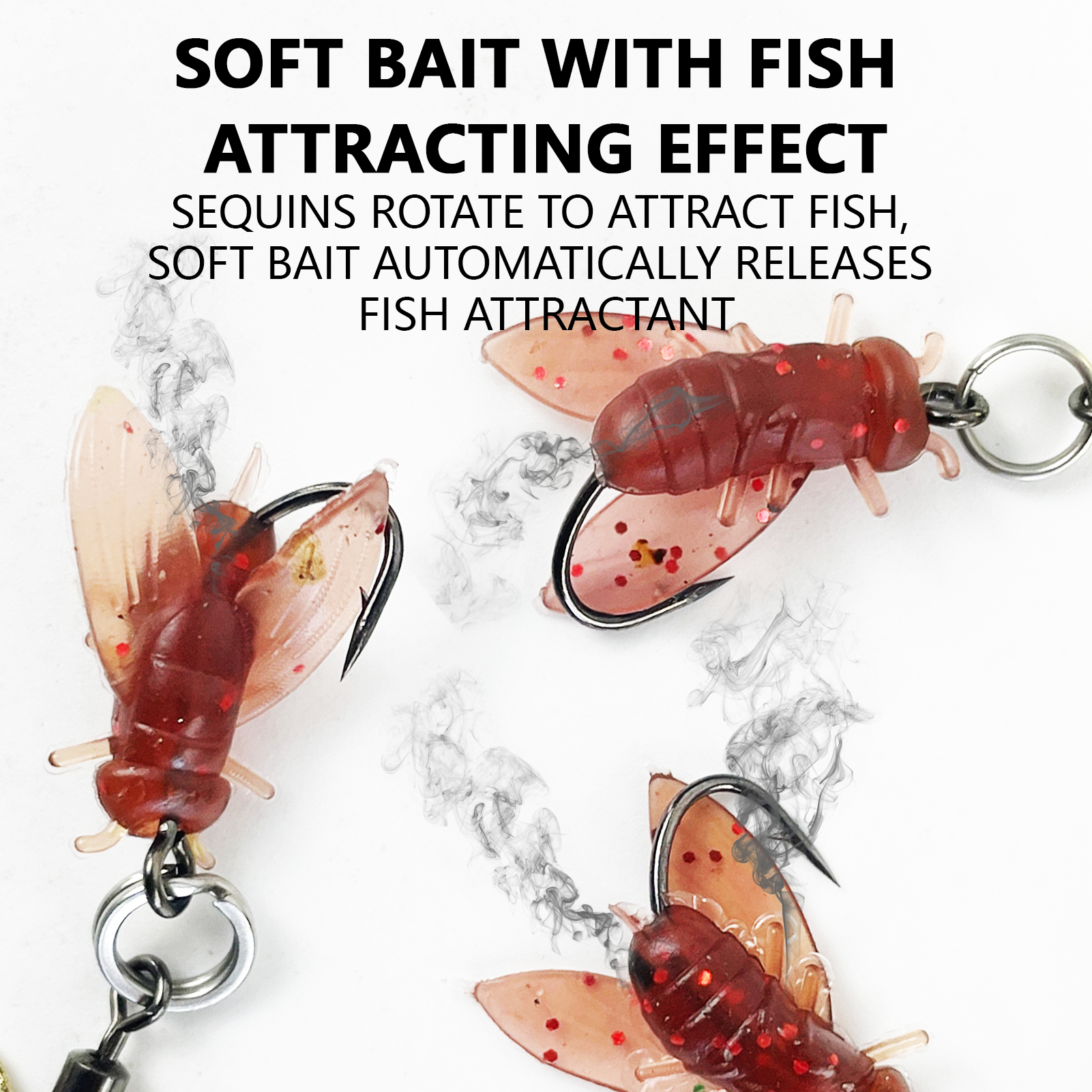 FREE FISHER Fishing Composite Spoon Baits,15pcs/Box Metal Bladed Spinnerbaits,Casting Rotation Spoons Soft Flies Spinner Lures