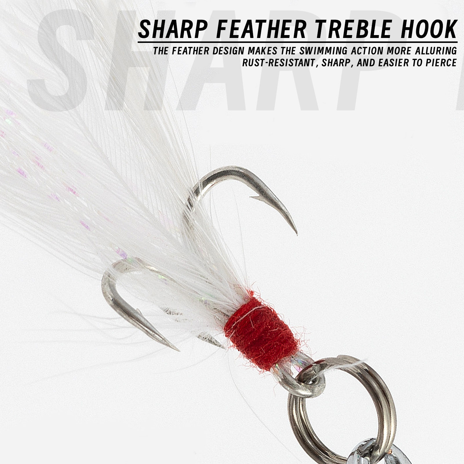 FREE FISHER Fishing Artificial VIB Lures,Spoons Metal Jigs Bait,5-20g MIxed Size Fish Lures with Treble Hook for Trout Pike Bass(Pack of 10)