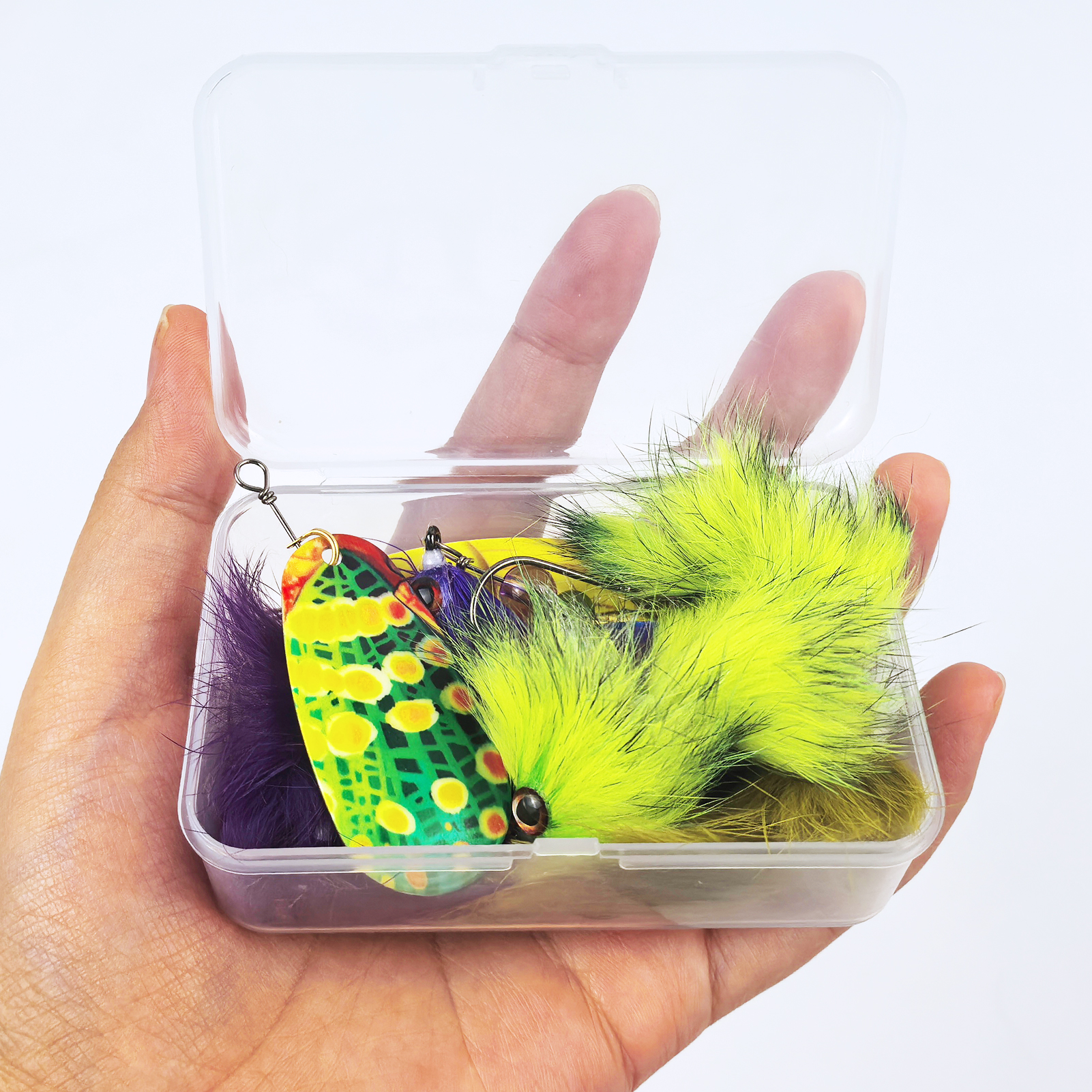 FREE FISHER 3pcs/Lot Rooster Tail Fishing Lures,37g 23cm Metal Spinnerbait Feather Hook,18cm 16.5g Spinner Spoon Lures for Bass Musky Pike,Fishing Tackle Box