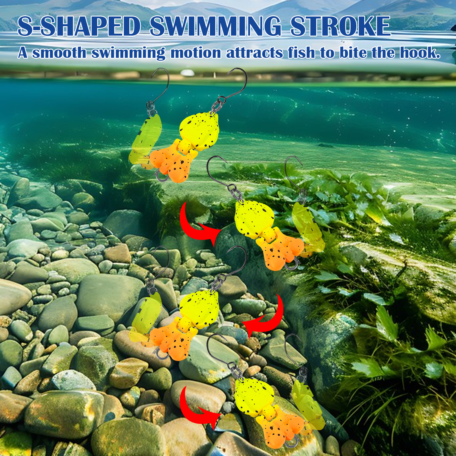 FREE FISHER 5pcs Micro Fishing Swimbaits,Multi-Segment Artificial Bait,2.9cm 2g 2-Section Mini Jointed Lure for Bass Trout Perch  ﻿ 