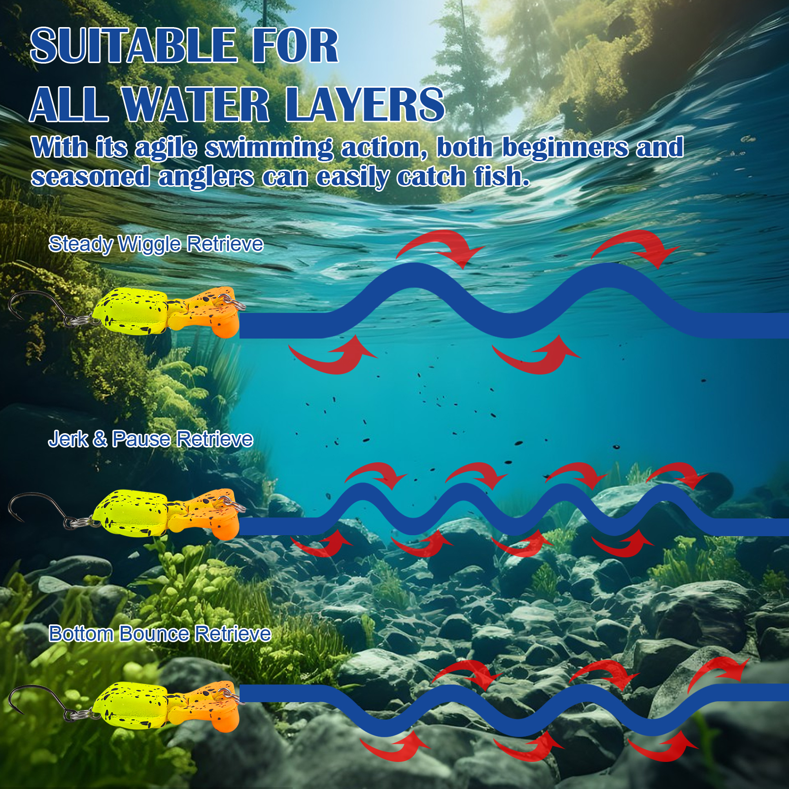 FREE FISHER 5pcs Micro Fishing Swimbaits,Multi-Segment Artificial Bait,2.9cm 2g 2-Section Mini Jointed Lure for Bass Trout Perch  ﻿ 