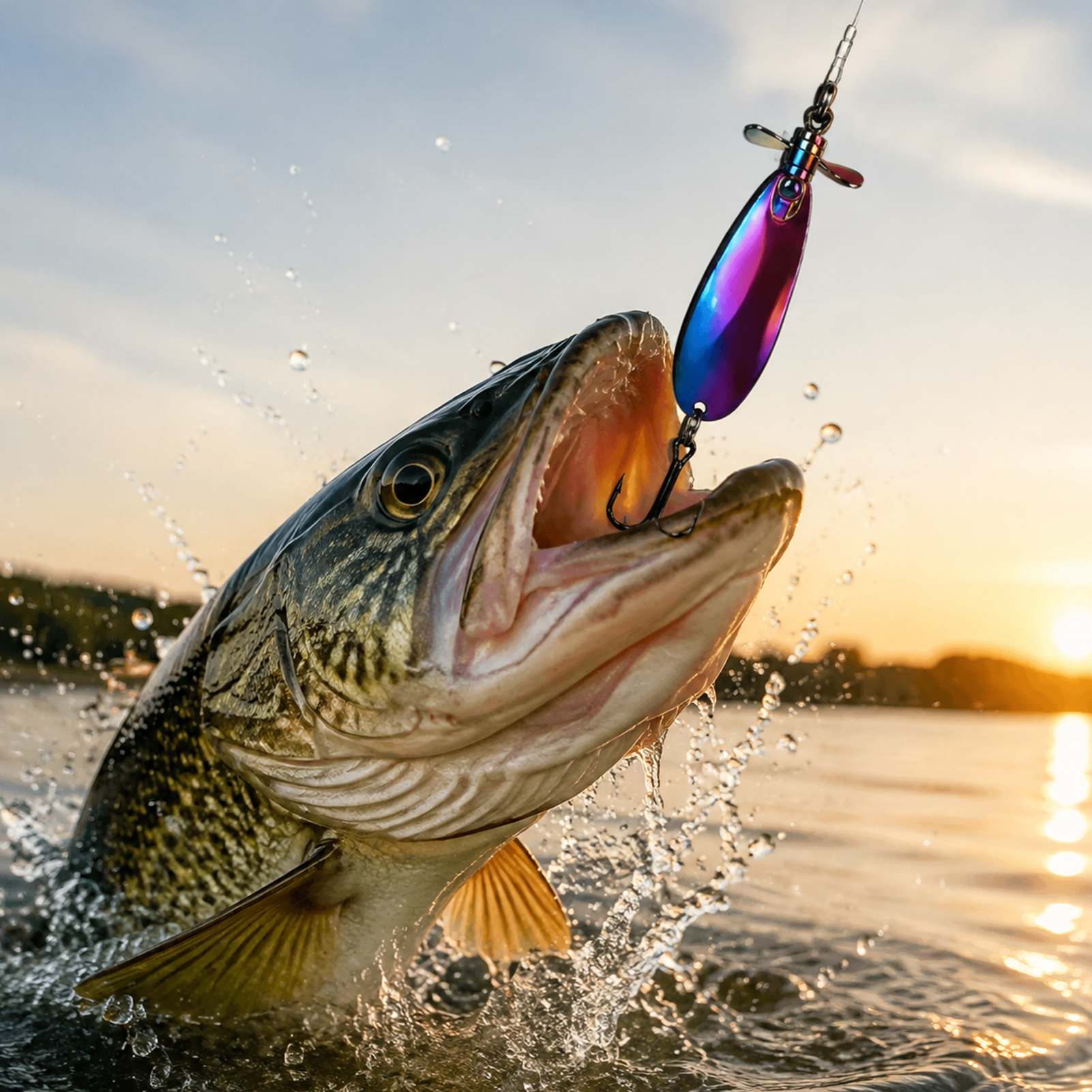 FREE FISHER 5pcs/Box Fishing Spoon Lures Kit,9g 4cm /15g 6cm Metal Blade Spinnerbaits,Zinc Alloy Propeller Noise Sinking Sequin Baits