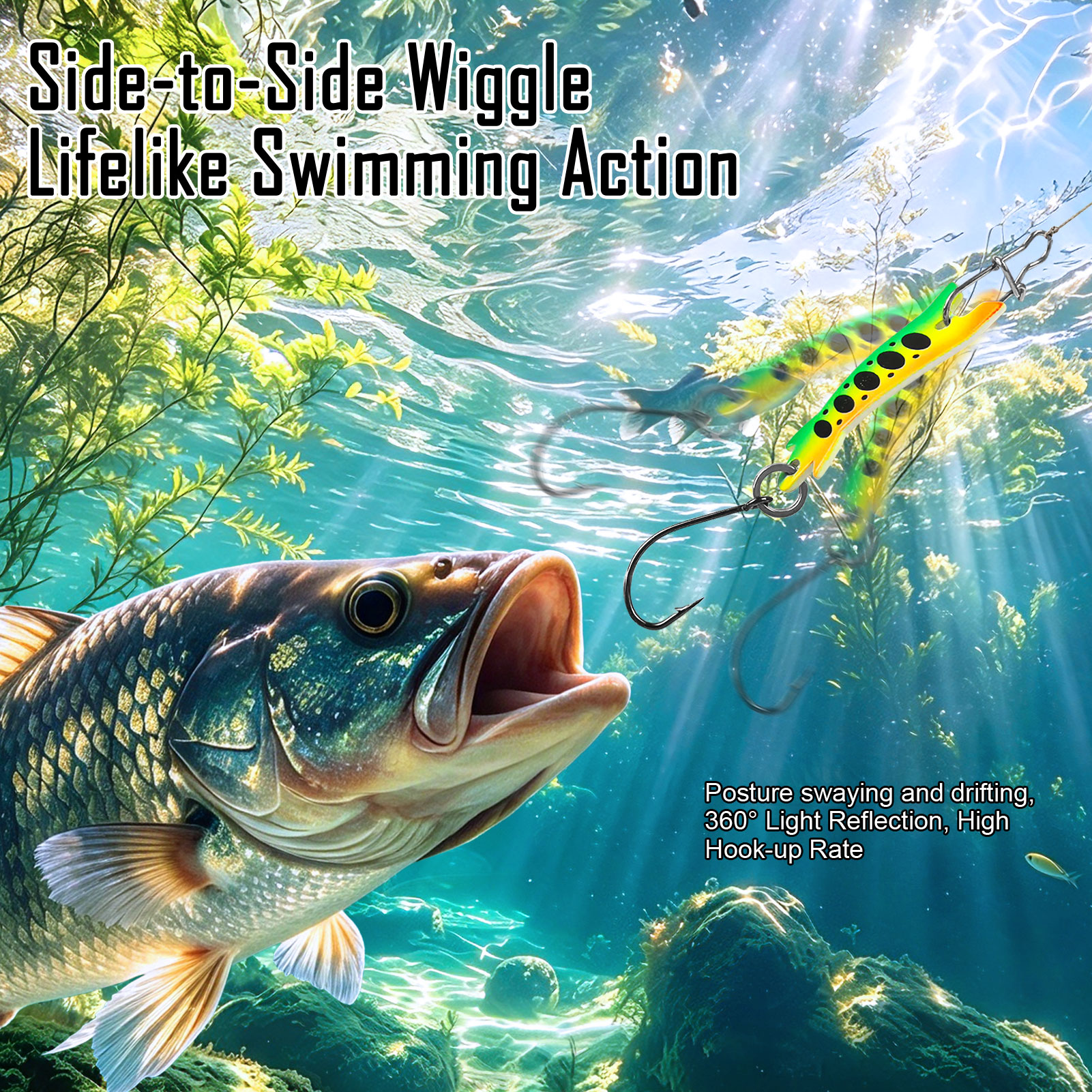 FREE FISHER 10pcs/Box Metal Spoon Lures Kit,1.2g-2.6g Colorful Ice Fishing Jig Bait with Single Hook,Trout Bass Perch Swimbaits