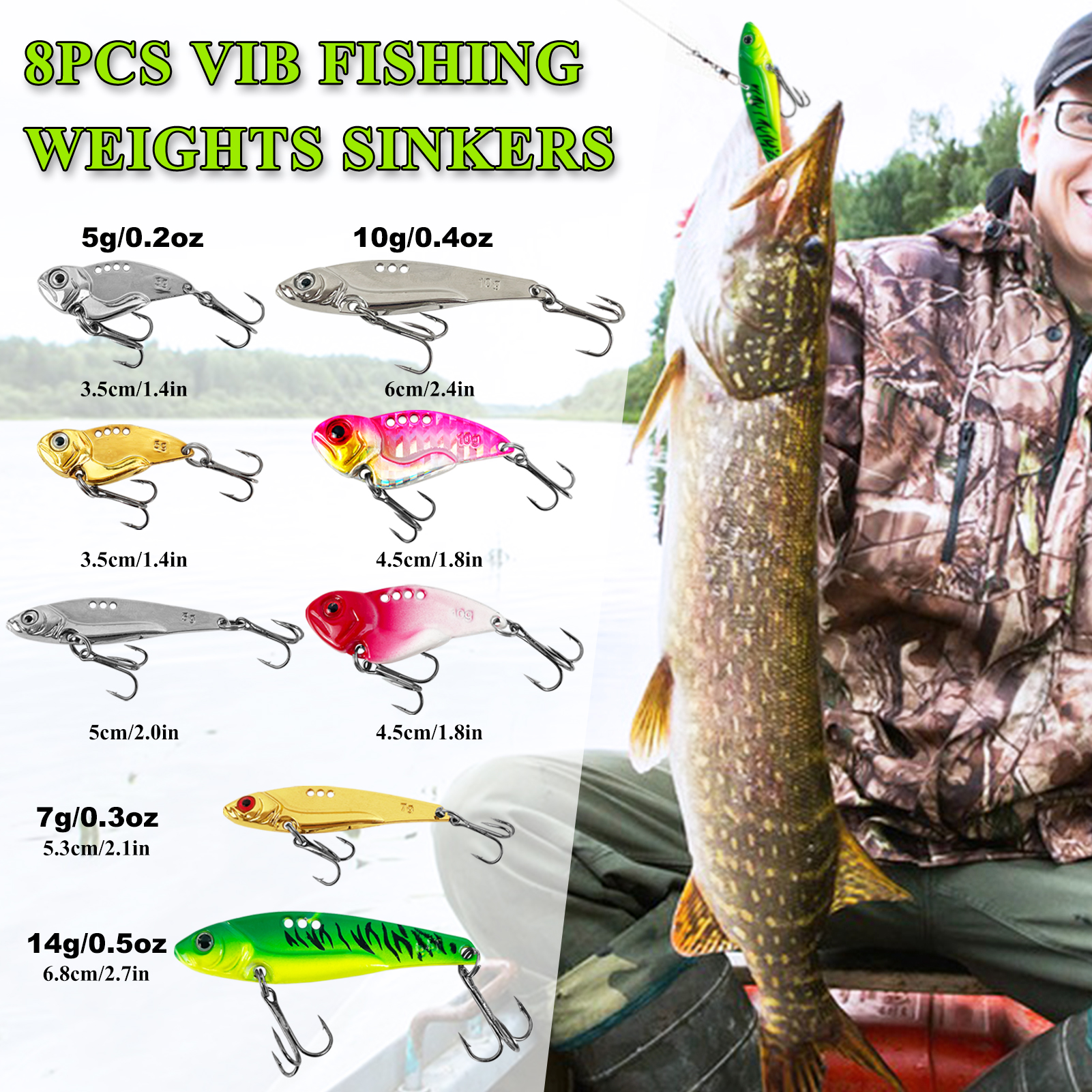 FREE FISHER Fishing Metal VIB Lure Kit,159pcs/Lot Sinking Wobbler Vibration Baits,Hard Lures Jig Hooks,Soft Worms Fishing Tools