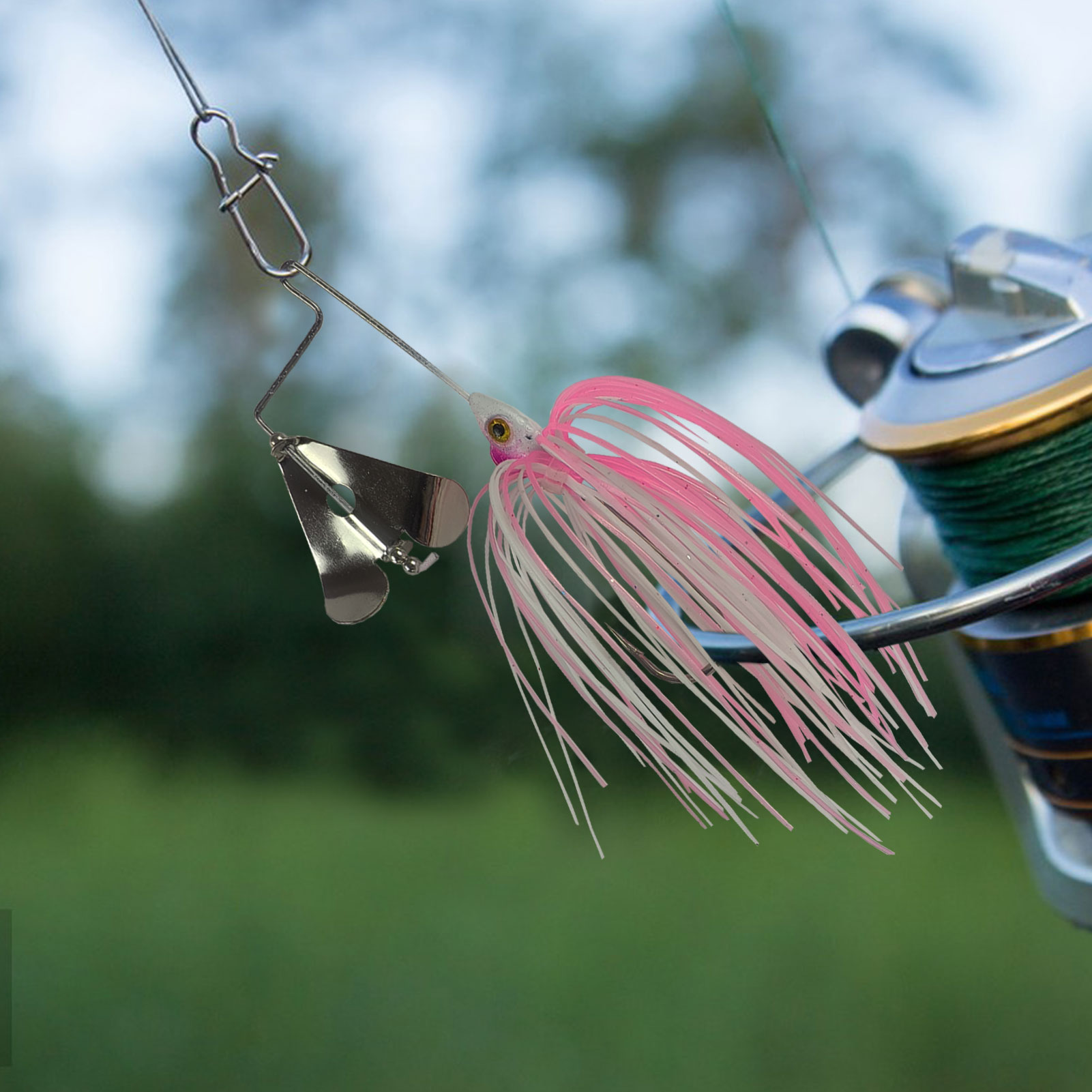 FREE FISHER 5pcs/Lot Fishing Buzzbaits,Metal Spinnerbaits with Rotating Blades,Rubber Skirt Artificial Baits Lures for Pike/Bass