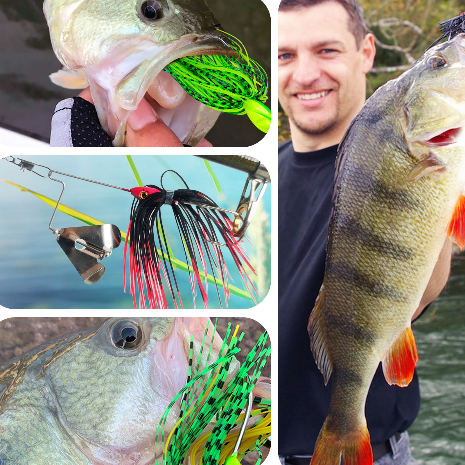 FREE FISHER 106pcs/Lot Fishing Buzzbaits,Metal Spinnerbaits Rotating Bladed,Artificial Baits Soft Lures,Paddle Tail Swimbaits 