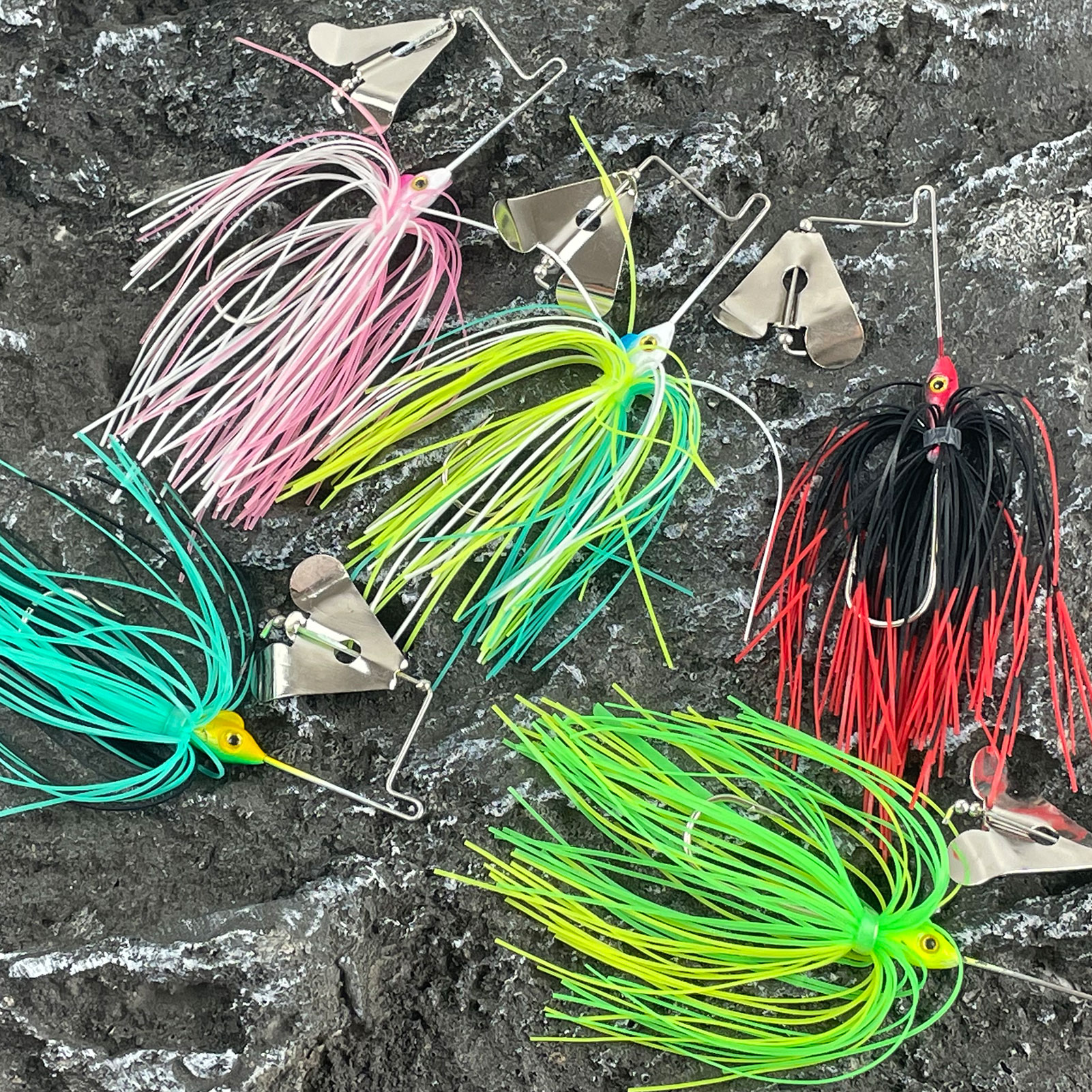 FREE FISHER 106pcs/Lot Fishing Buzzbaits,Metal Spinnerbaits Rotating Bladed,Artificial Baits Soft Lures,Paddle Tail Swimbaits 