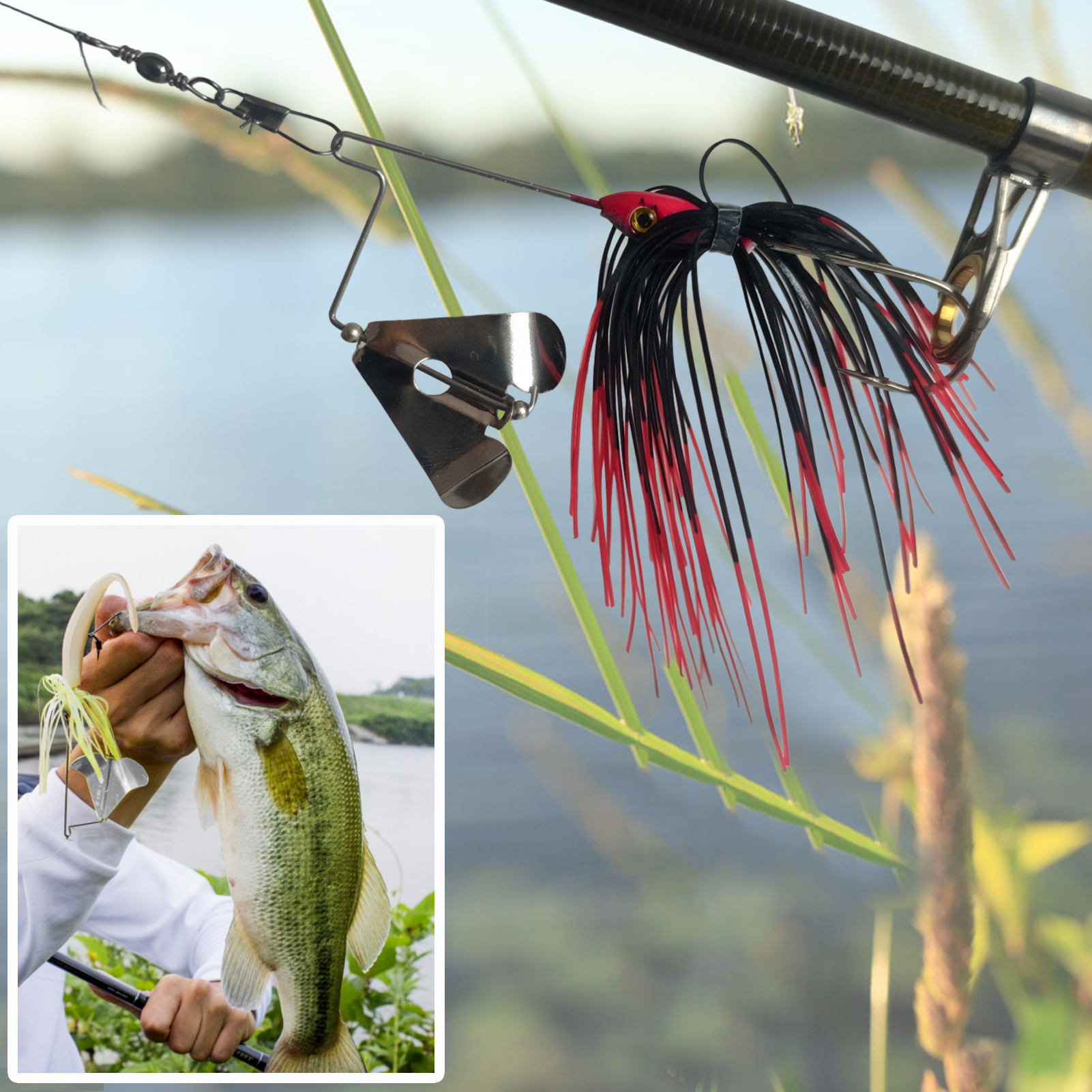 FREE FISHER 106pcs/Lot Fishing Buzzbaits,Metal Spinnerbaits Rotating Bladed,Artificial Baits Soft Lures,Paddle Tail Swimbaits 