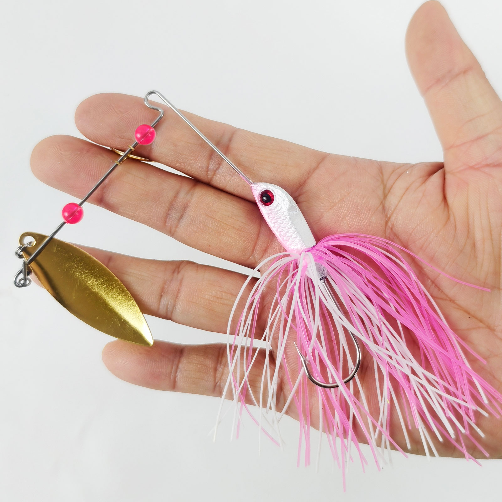 FREE FISHER 5pcs/Lot Fishinig Spinnerbaits,Rubber Skirts,Metal Sequins Jig Head Hooks,10cm 20g Simulation Buzzbaits Fishing Lure