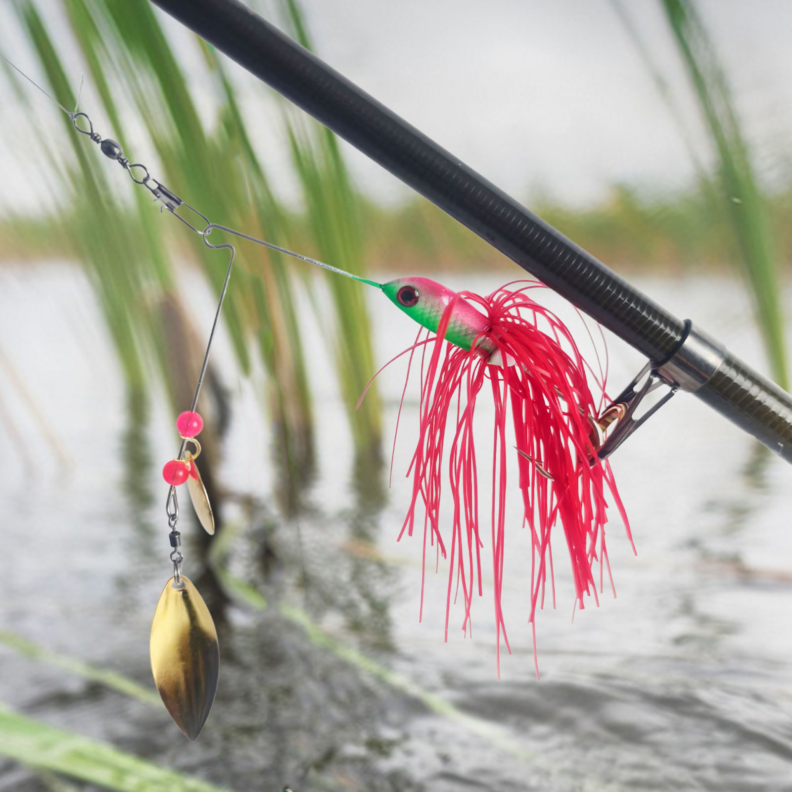 FREE FISHER Fishing Buzzbaits Kit,Metal Bladed Spinner Baits,Fishing Jig Lures with Rubber Skirts,Noise Spinnerbaits for Trout