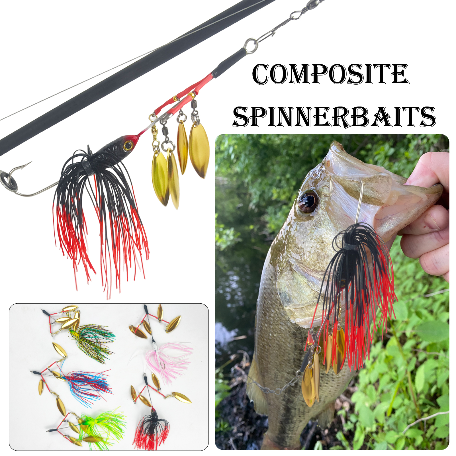 FREE FISHER  66pcs/Lot Noisy Buzz Rotating Blade Kit,Spinner Lure,DIY Rig Baits Attractor Assorted  Spinnerbaits,VIB Spin Willow Sequins