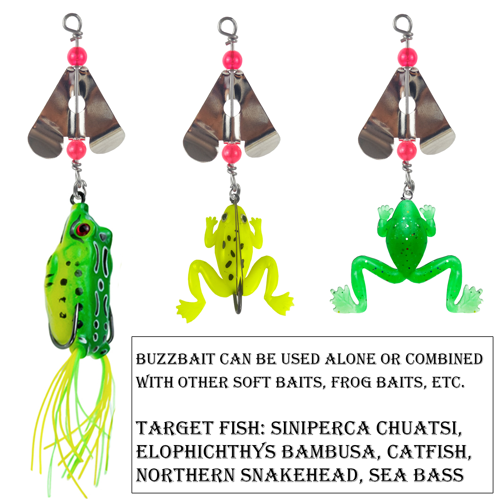 FREE FISHER Fishing Spinner Baits,5pcs/Lot 13cm 19g(5.12in 0.67oz)Metal Blade Buzzbaits,Trout Fishing Spinnerbaits,Chatterbaits Swim Jig Lures