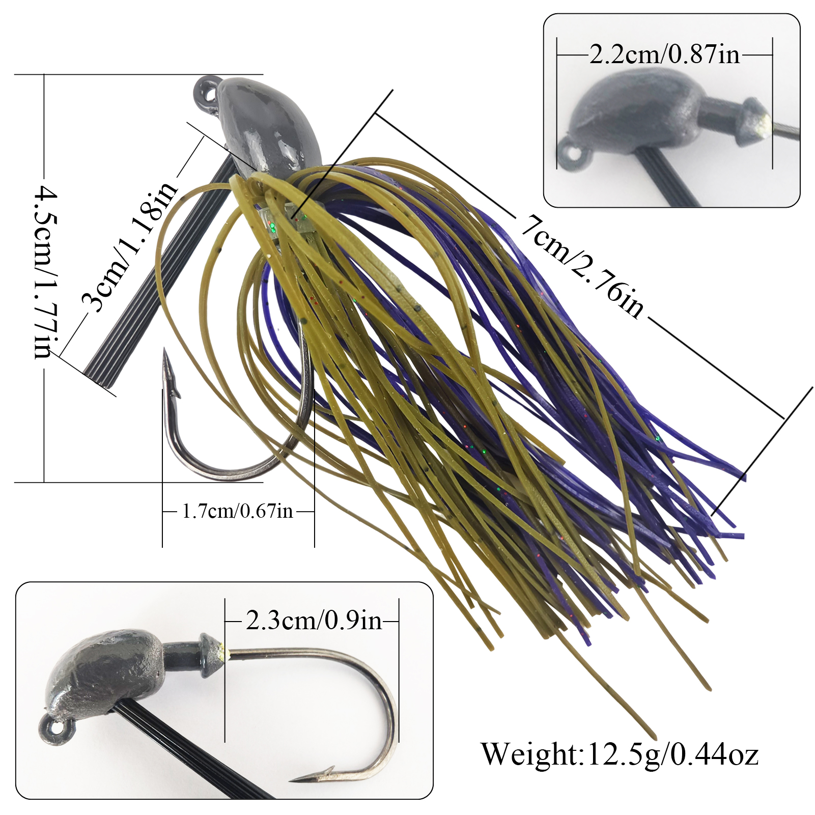 FREE FISHER Fishing Buzzbaits Kit,Metal Bladed Spinner Baits,Fishing Jig Lures with Rubber Skirts,Noise Spinnerbaits for Trout