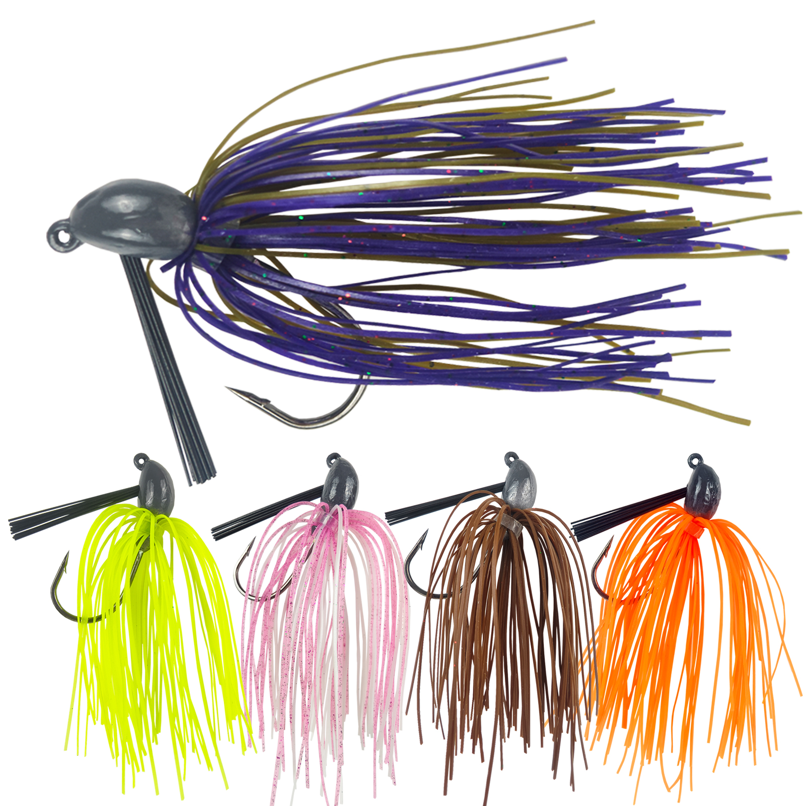 FREE FISHER Fishing Buzzbaits Kit,Metal Bladed Spinner Baits,Fishing Jig Lures with Rubber Skirts,Noise Spinnerbaits for Trout