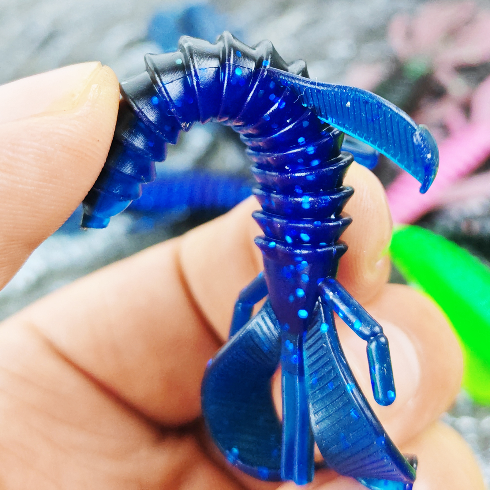 FREE FISHER 56pcs/Lot Blade Jig Bass Fishing Lure with Weed Guard,4.5cm/12.5g Jigs Baits with Soft Bobby Fatty Craw,Grub Shrimps