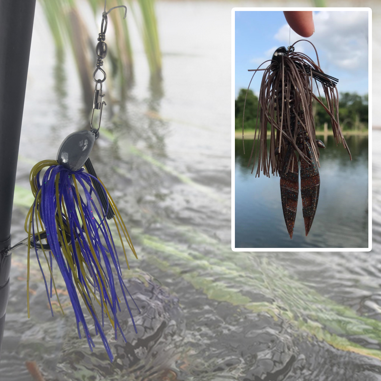 FREE FISHER 56pcs/Lot Blade Jig Bass Fishing Lure with Weed Guard,4.5cm/12.5g Jigs Baits with Soft Bobby Fatty Craw,Grub Shrimps