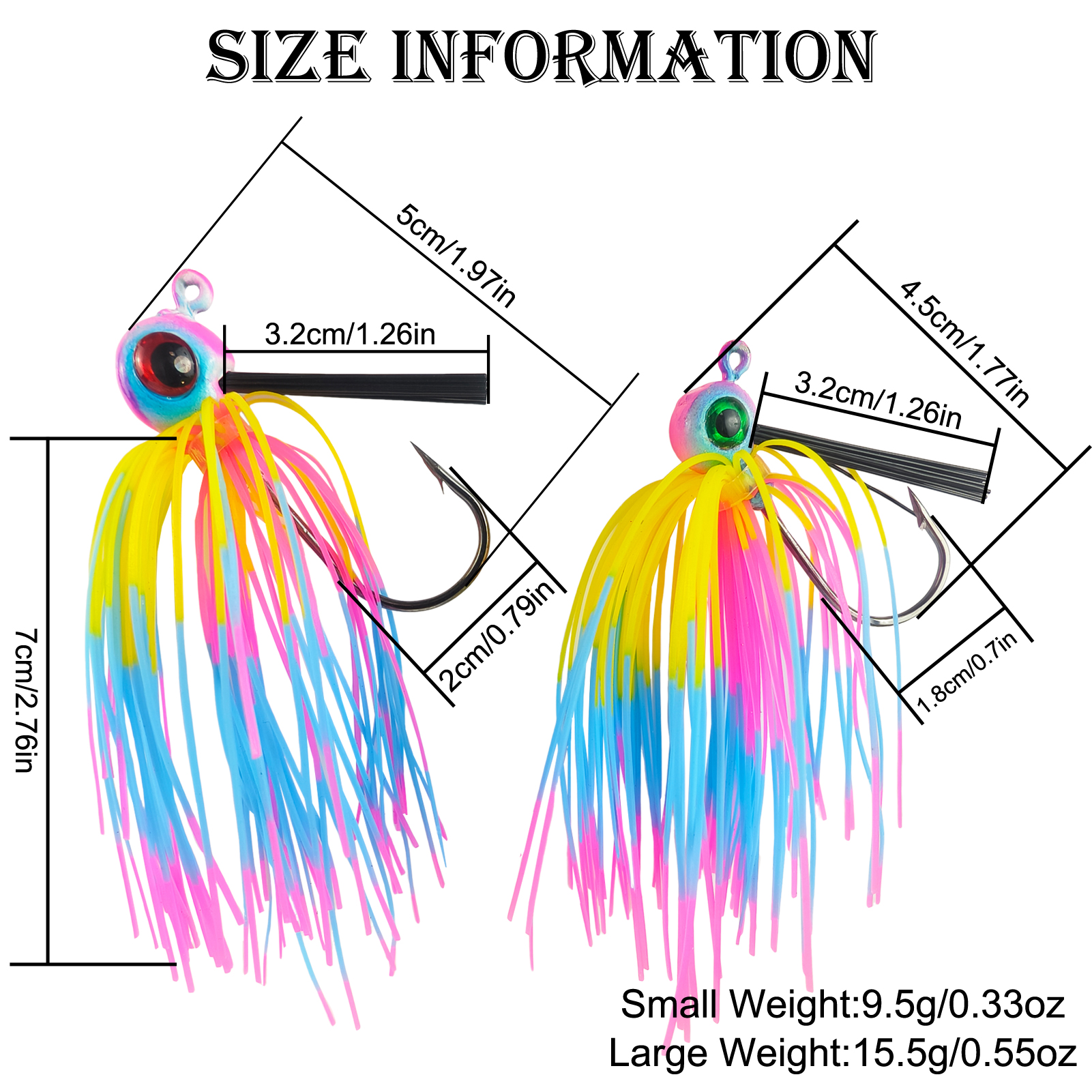 FREE FISHER Fishing Buzzbaits Kit,Metal Bladed Spinner Baits,Fishing Jig Lures with Rubber Skirts,Noise Spinnerbaits for Trout