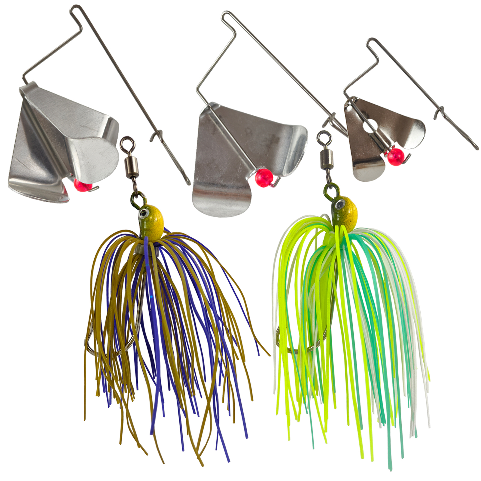 FREE FISHER Fishing Spinnerbaits with Replaceable Metal Blade,5.7CM 10.5G Rubber Skirts Jig Hooks,Chatterbait Buzzbaits for Bass