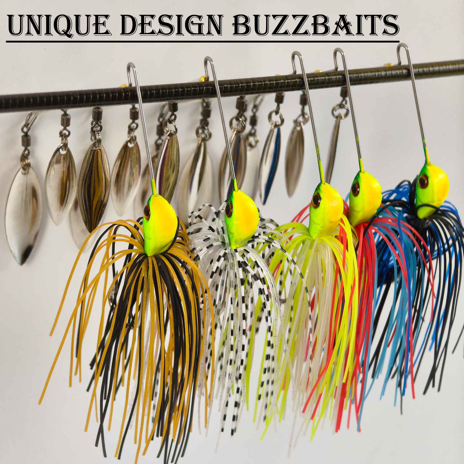 FREE FISHER 5pcs/Lot Fishing Spinnerbaits,8.7cm/17.3g Metal Bladed Buzzbaits,3-Sequin Jig Head Hook with Skirts,Bass Fishing Lure