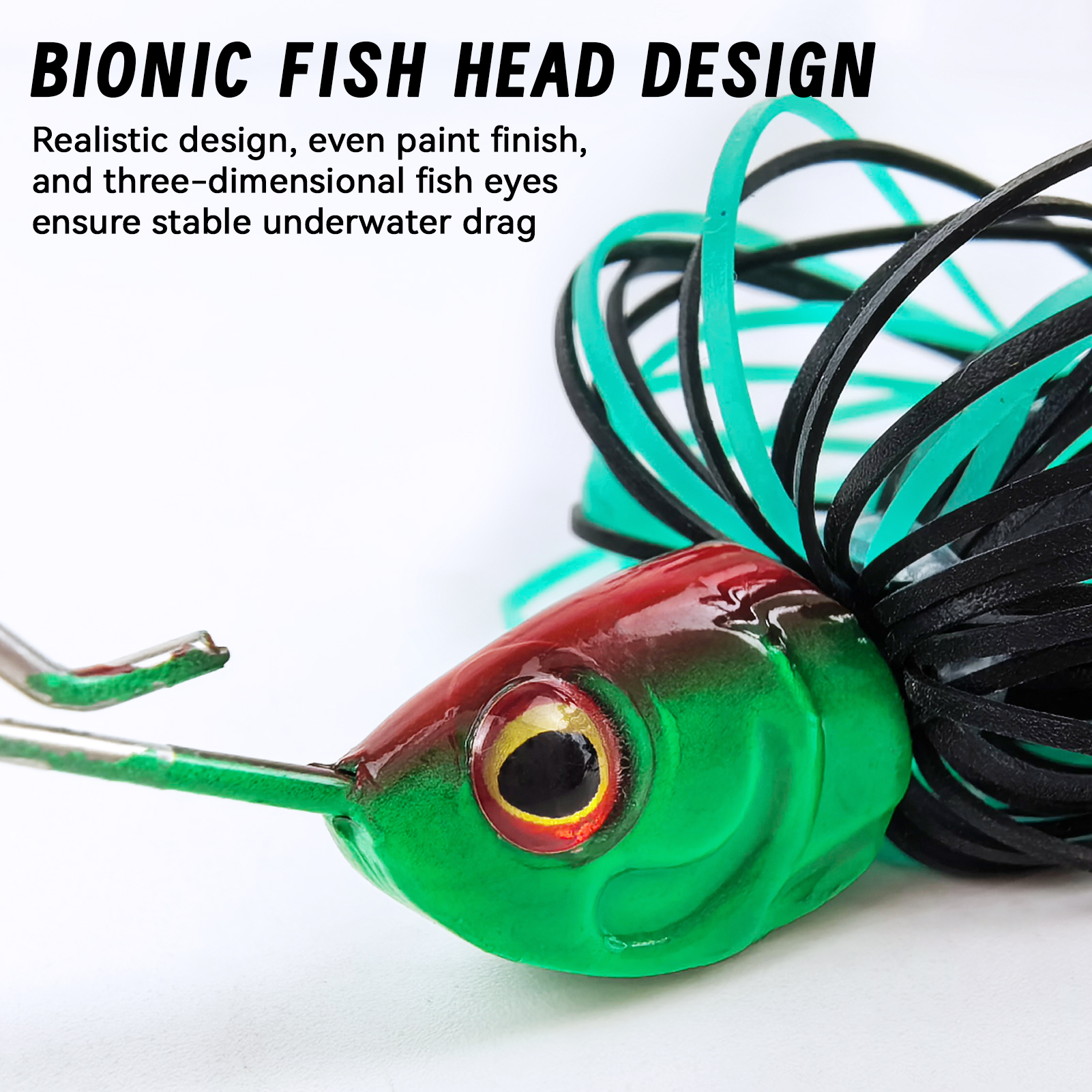 FREE FISHER 5pcs/Lot Bladed Jig Fishing Lures,6.5cm 14.9g Vibrating Buzz Baits,Silicone Skirts Swim Jigging Hooks Chatterbaits for Bass Pike