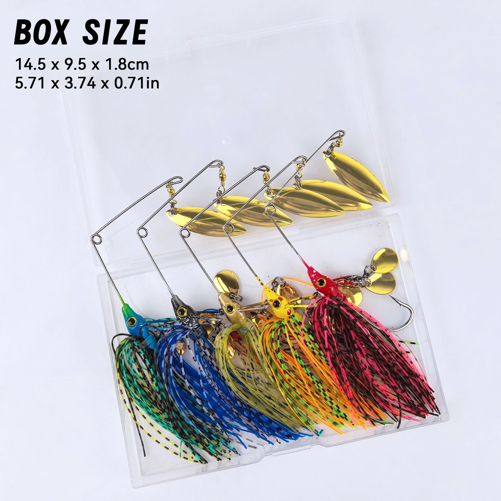FREE FISHER 5pcs/Lot Single Willow Spinnerbaits,9cm 16g Vibrating Bladed Buzz Baits,Silicone Skirts Chatterbaits,Swim Jig Lures for Bass Pike